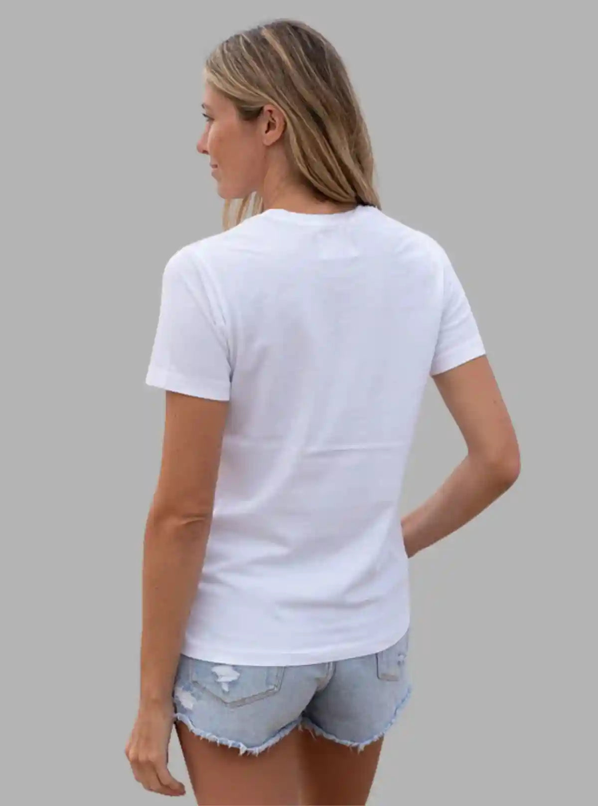 Women's White Crew Neck Palms Print Cotton Jersey Short Sleeve T-Shirt by Boer and Fitch | Buy Online at  Boer and Fitch