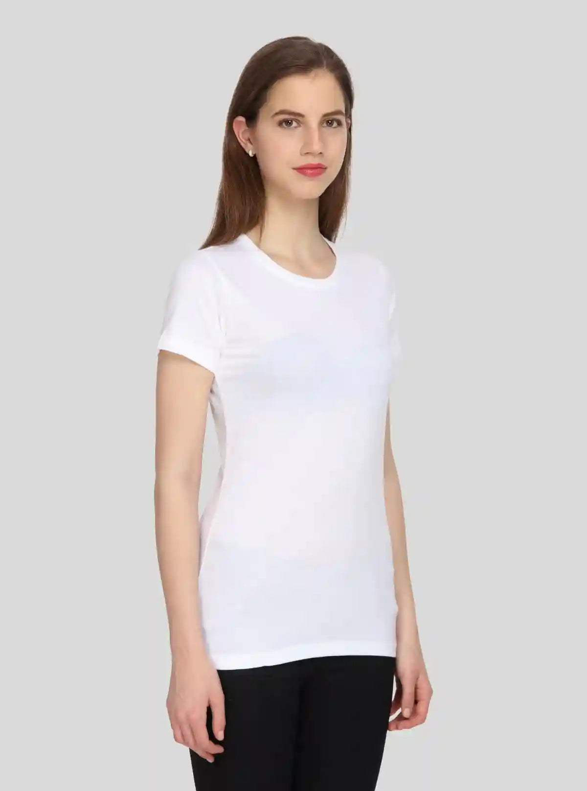 Women's White Slub Jersey Crew Neck Cotton Short Sleeve T-Shirt by Boer and Fitch | Buy Online at  Boer and Fitch