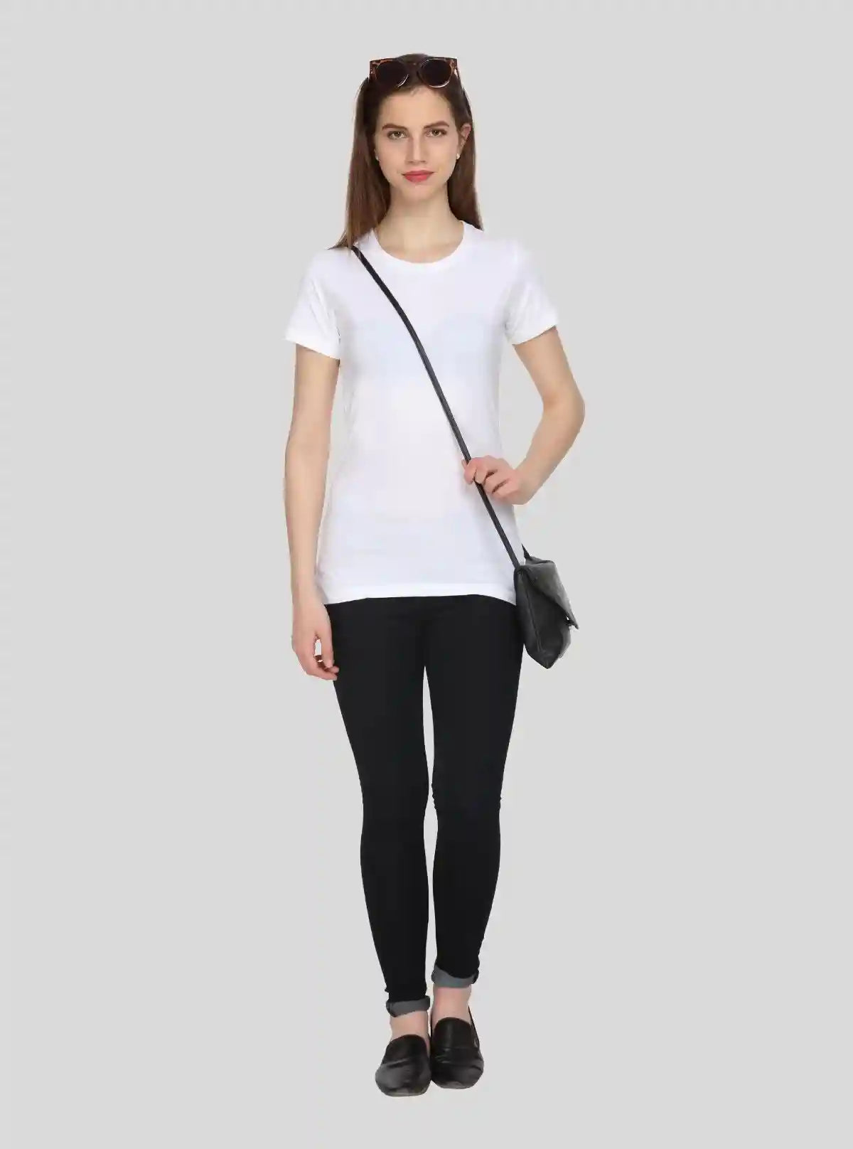 Women's White Slub Jersey Crew Neck Cotton Short Sleeve T-Shirt by Boer and Fitch | Buy Online at  Boer and Fitch