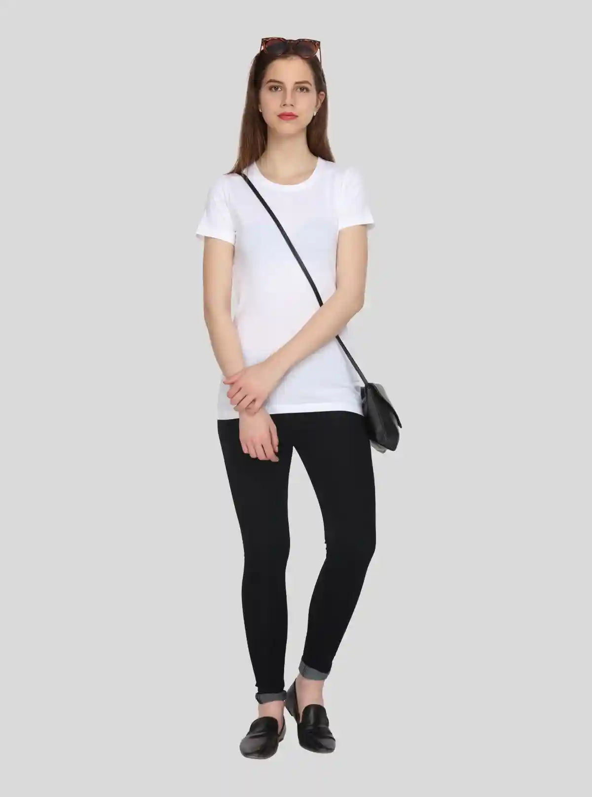 Women's White Slub Jersey Crew Neck Cotton Short Sleeve T-Shirt by Boer and Fitch | Buy Online at  Boer and Fitch