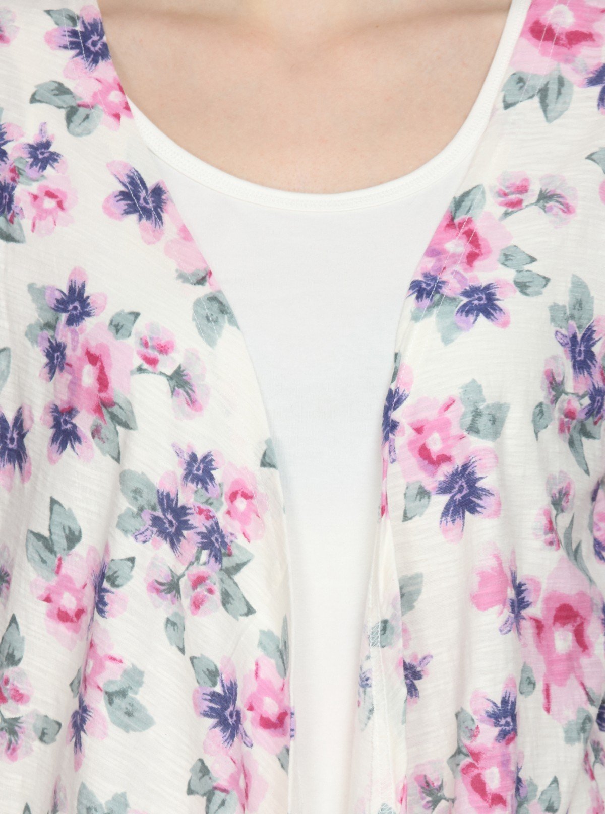 Women's 100% Cotton Pink Floral Cardigan - Boer & Fitch - Boer and Fitch