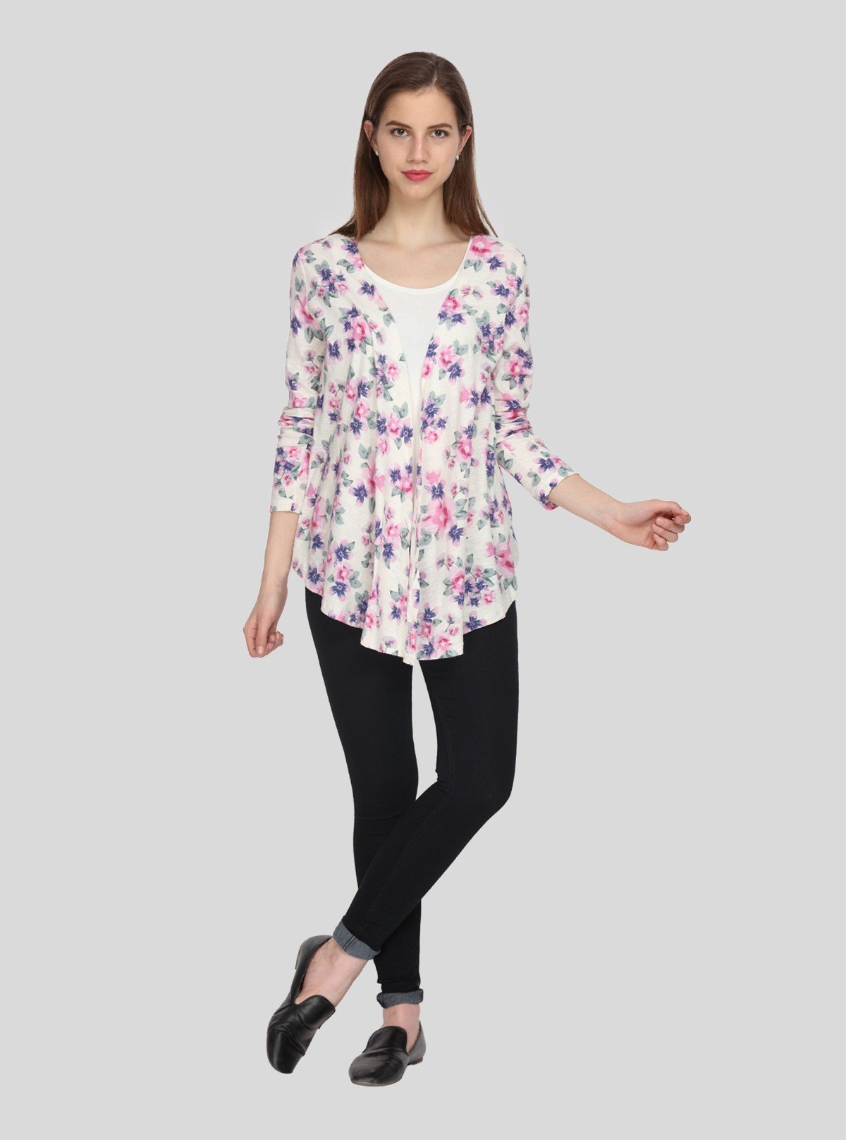 Women's 100% Cotton Pink Floral Cardigan - Boer & Fitch - Boer and Fitch