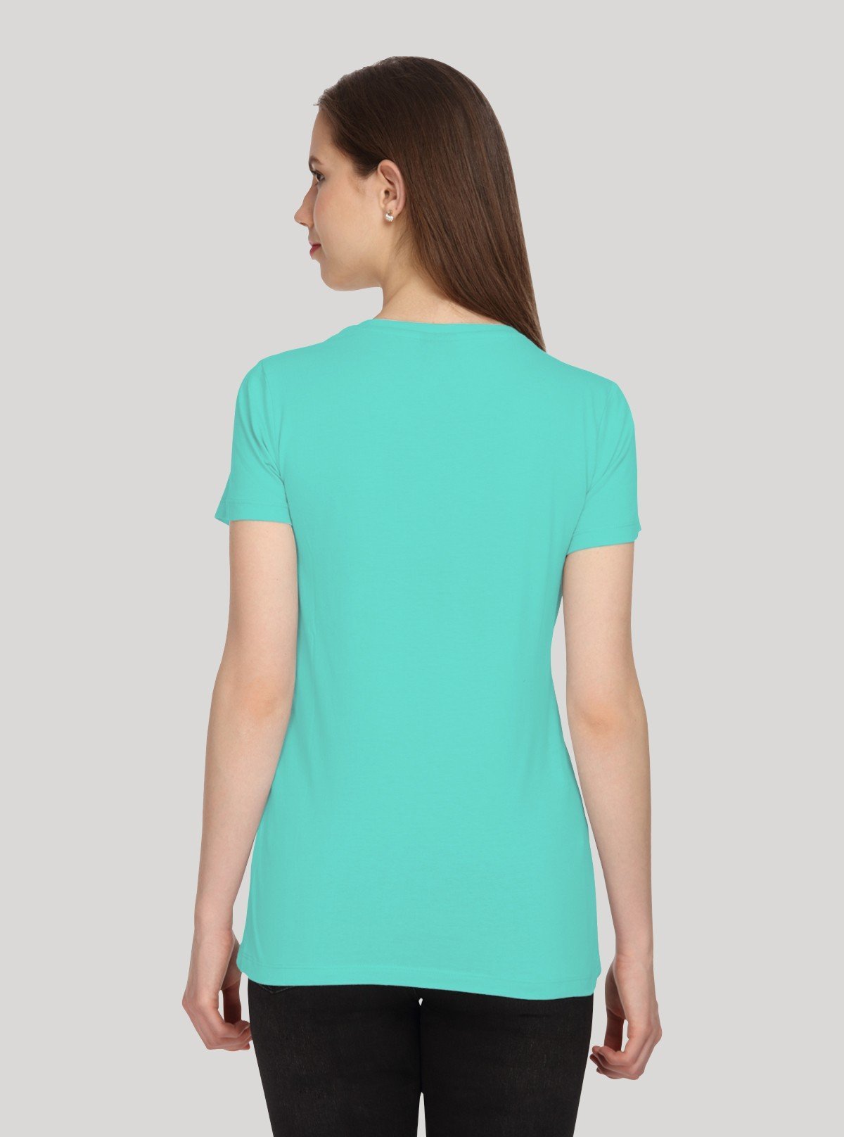Women’s Aqua Blue V - Neck T-Shirt – Casual & Comfortable | Boer & Fitch - Boer and Fitch