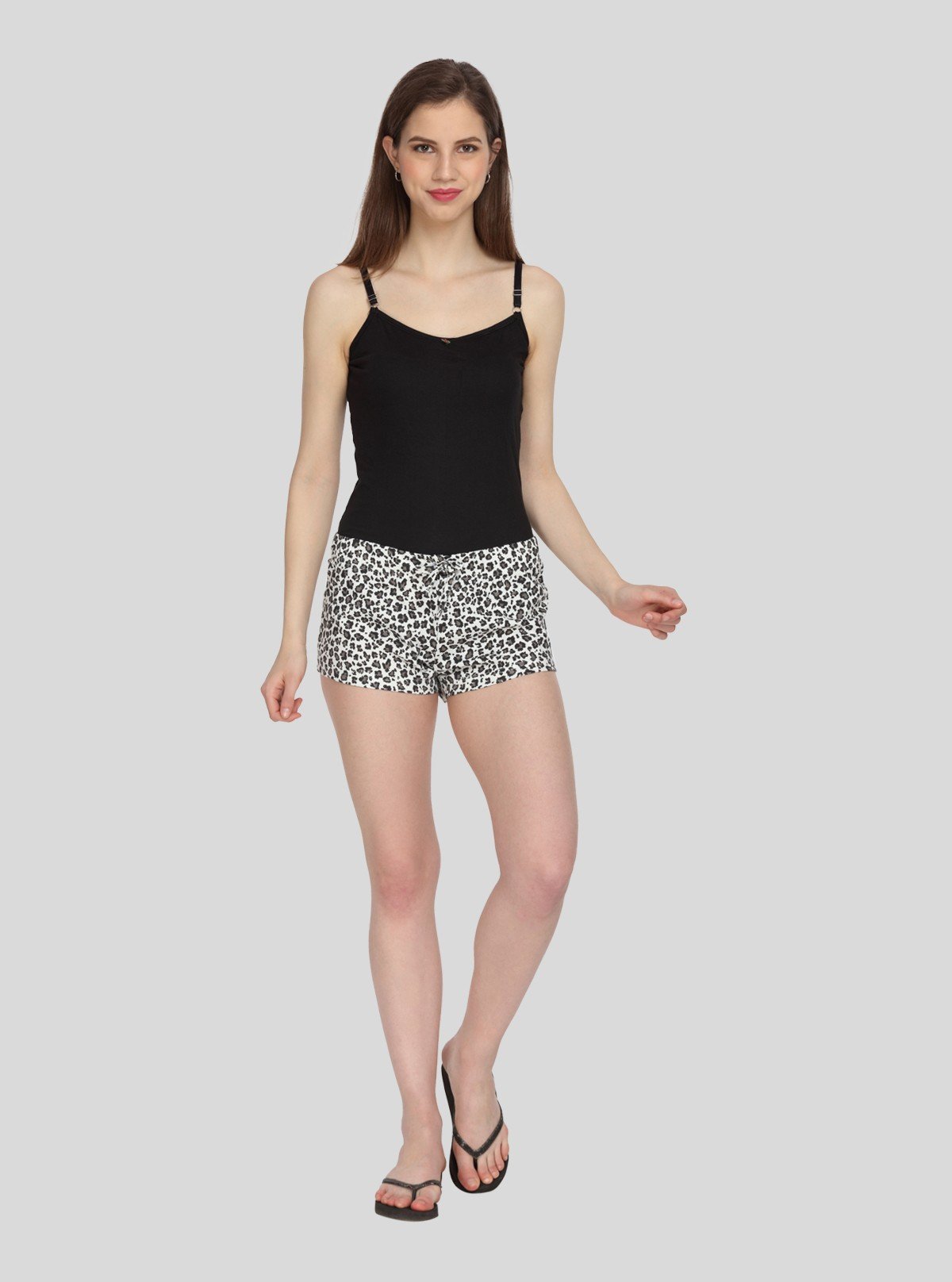 Women’s Black All - Over Printed Cotton Jersey Shorts – Stylish & Comfortable | Boer and Fitch - Boer and Fitch
