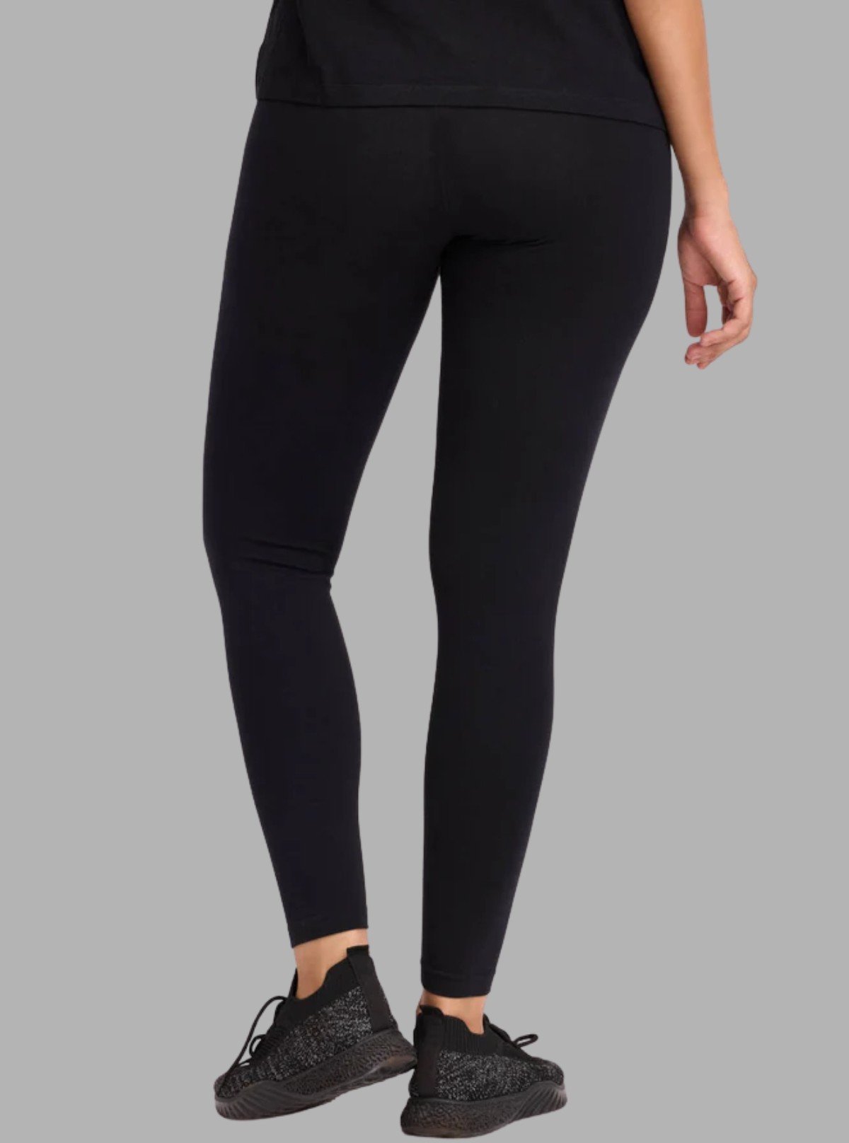 Women's Black Ankle Legging – Feather Touch Cotton Stretch by Boer & Fitch - Boer and Fitch