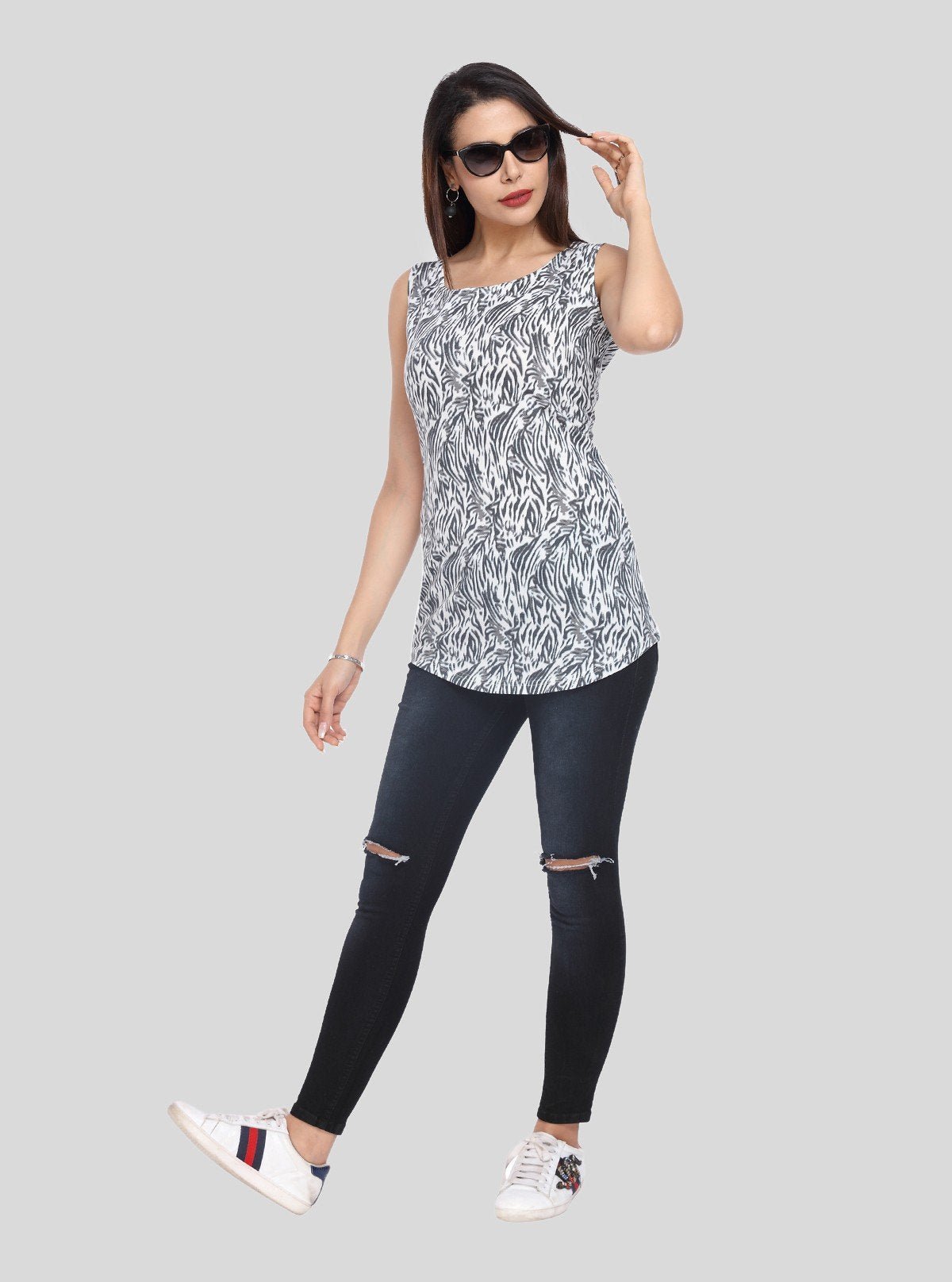 Women’s Black Artistic Print Top – Boer and Fitch - Boer and Fitch