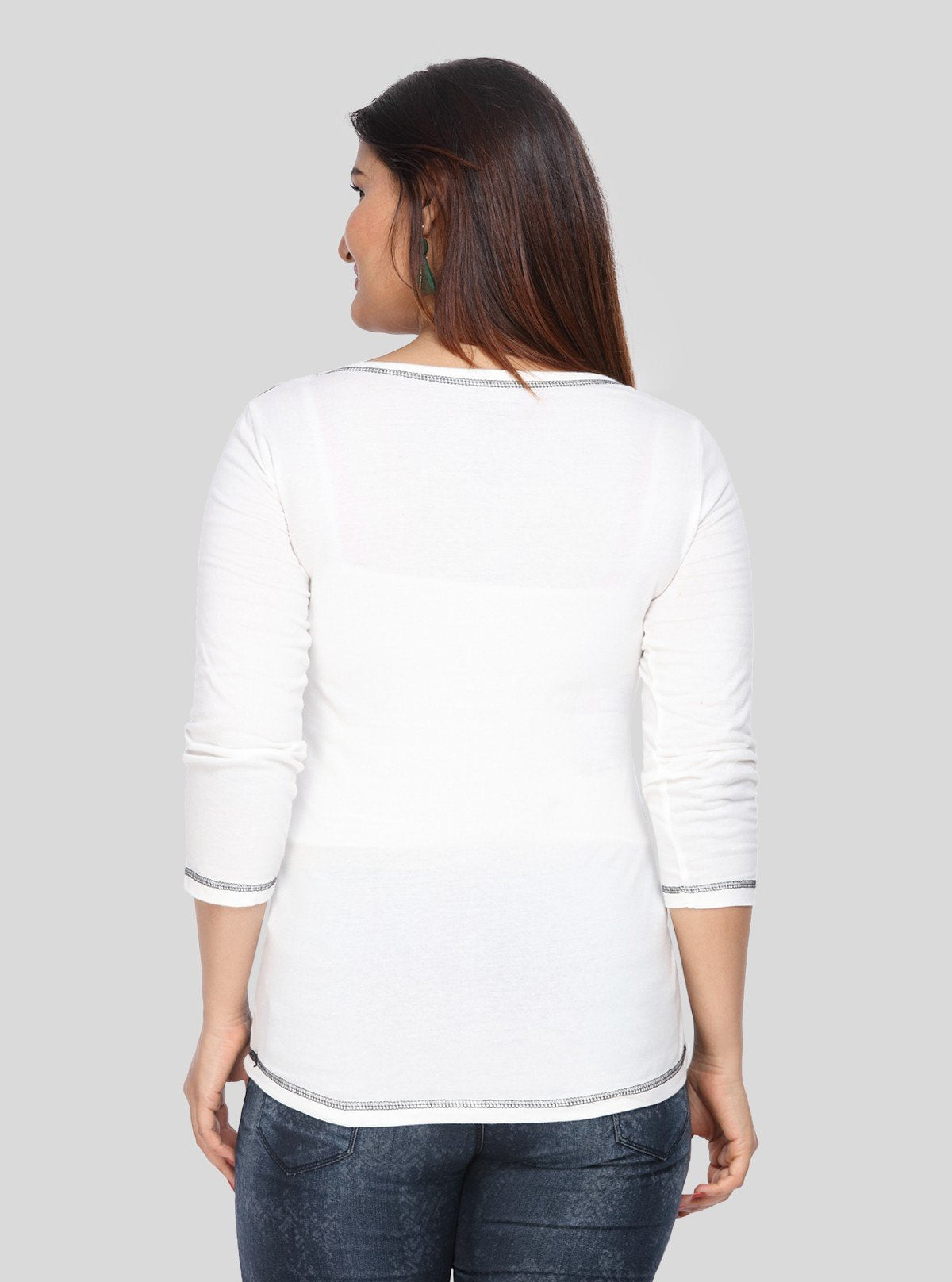 Women's Black Bold Polka Dot Print Long Sleeve Top in Cotton Jersey | Boer & Fitch - Boer and Fitch