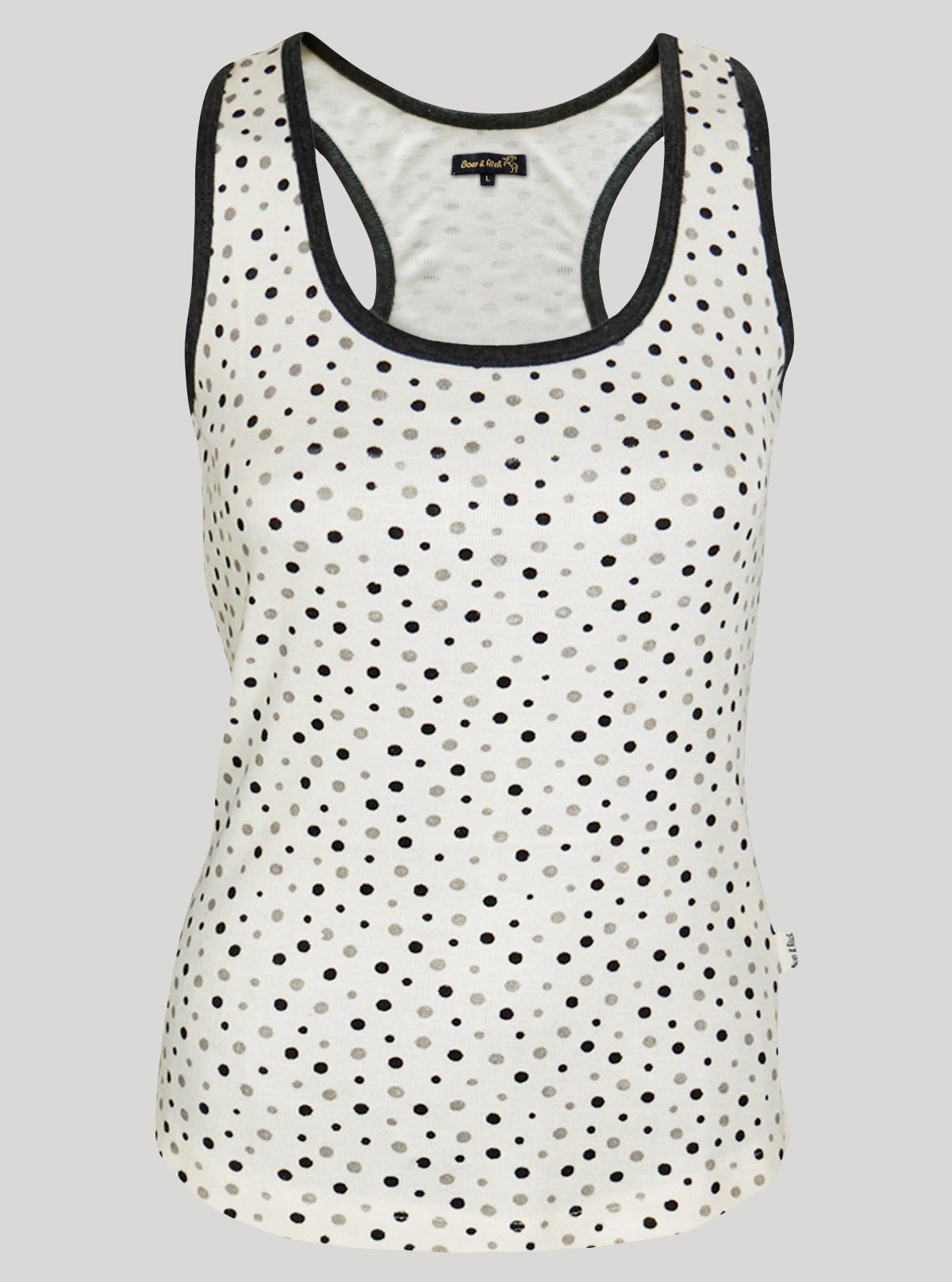 Women’s Black Contrast Print Sleeveless Top – Casual Chic by Boer and Fitch - Boer and Fitch