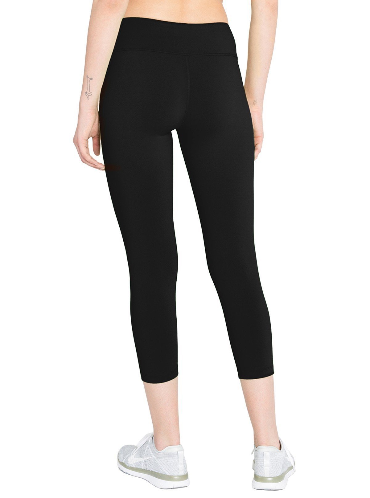 Women’s Black Cotton Elastane Knit Capri – Sleek, Stretchy & All - Day Comfort - Boer and Fitch