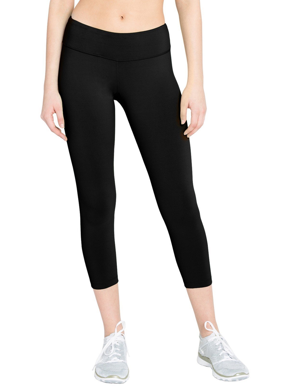 Women’s Black Cotton Elastane Knit Capri – Sleek, Stretchy & All - Day Comfort - Boer and Fitch