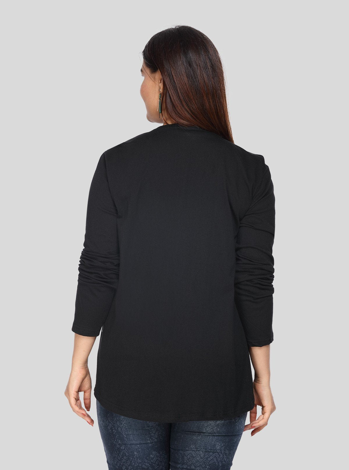 Women's Black Cotton Feather Touch Shrug – Soft, Stylish & Versatile Layer - Boer and Fitch