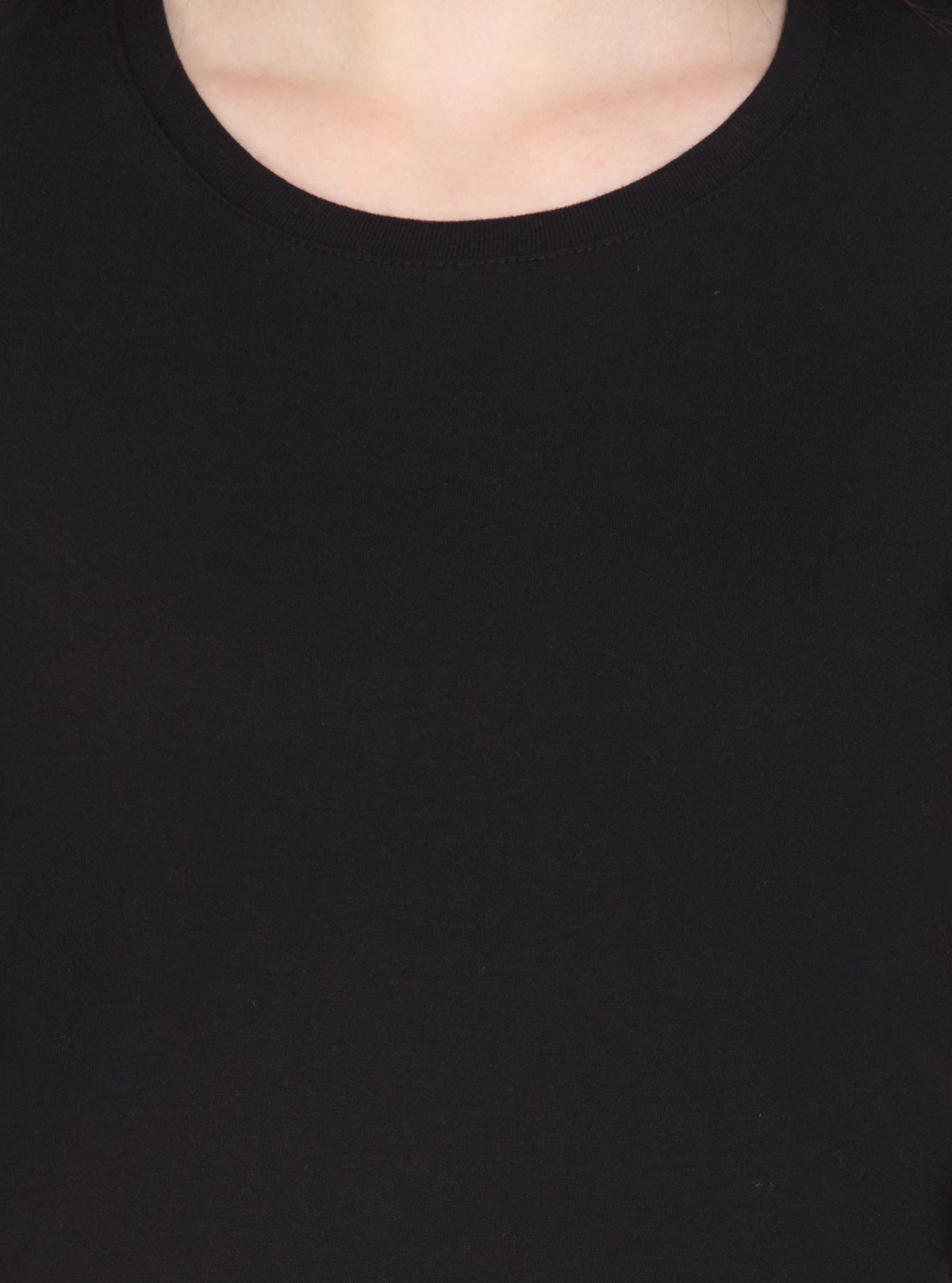 Women's Black Crew Neck Cotton Jersey Short Sleeve T-Shirt by Boer and Fitch - Boer and Fitch