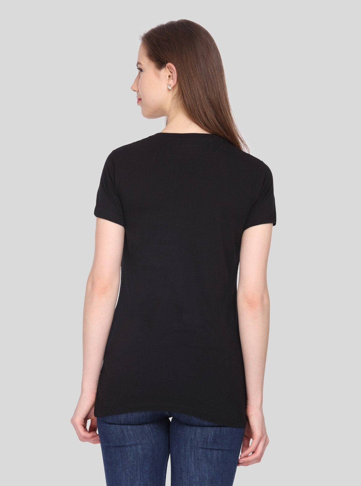 Women's Black Crew Neck Cotton Jersey Short Sleeve T-Shirt by Boer and Fitch - Boer and Fitch