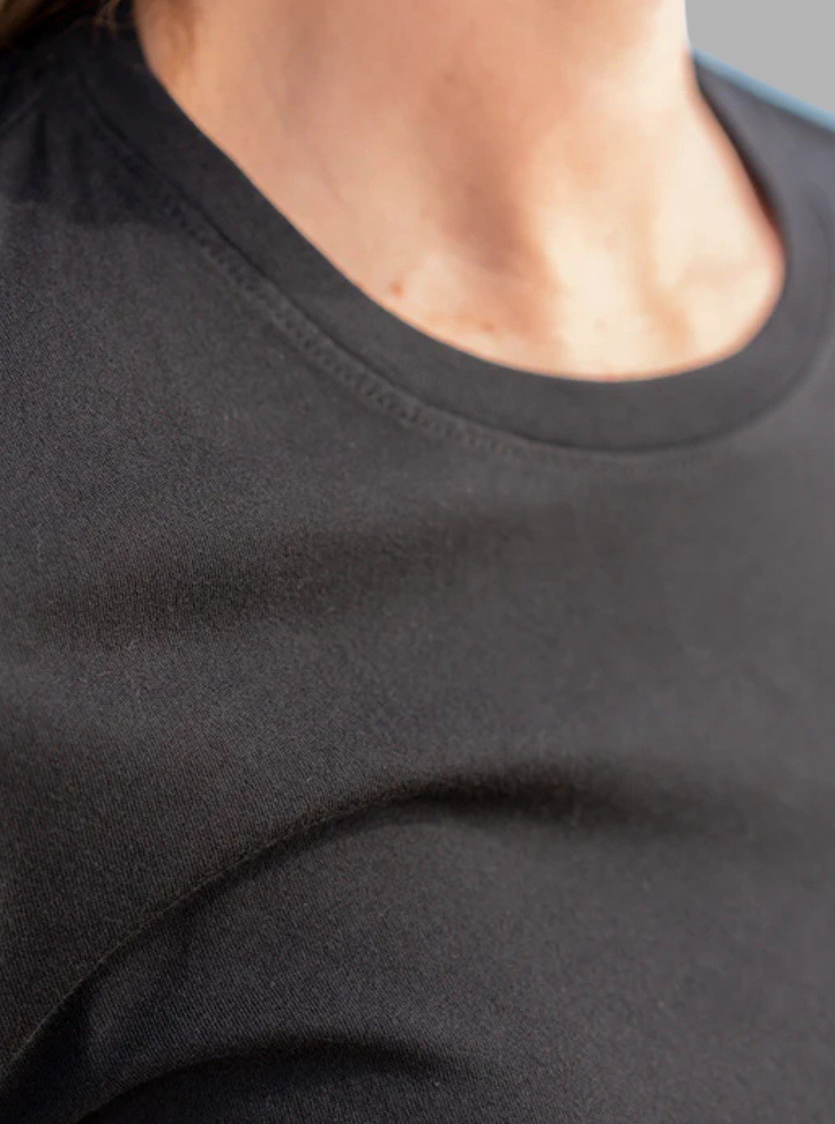 Women's Black Crew Neck Graphic Print Cotton Jersey Long Sleeve T-Shirt by Boer and Fitch - Boer and Fitch