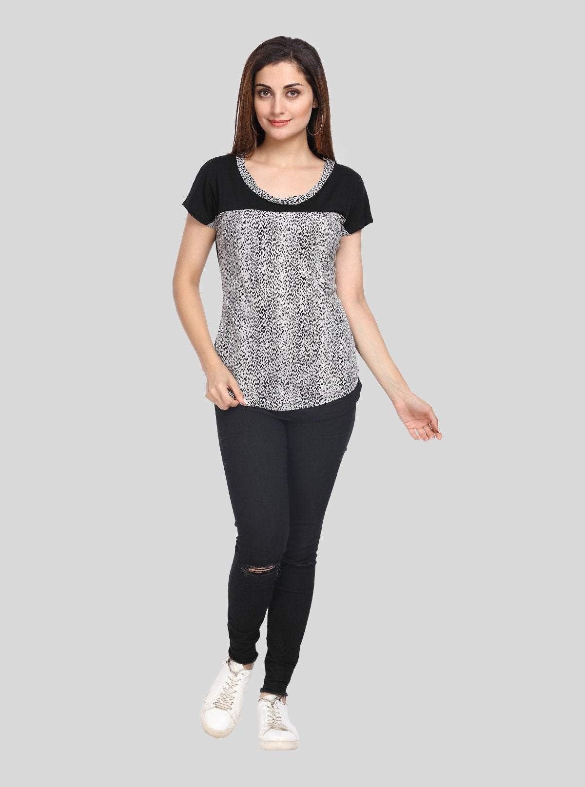 Women's Black Cut & Sew Top – Edgy Urban Fashion by Boer & Fitch - Boer and Fitch