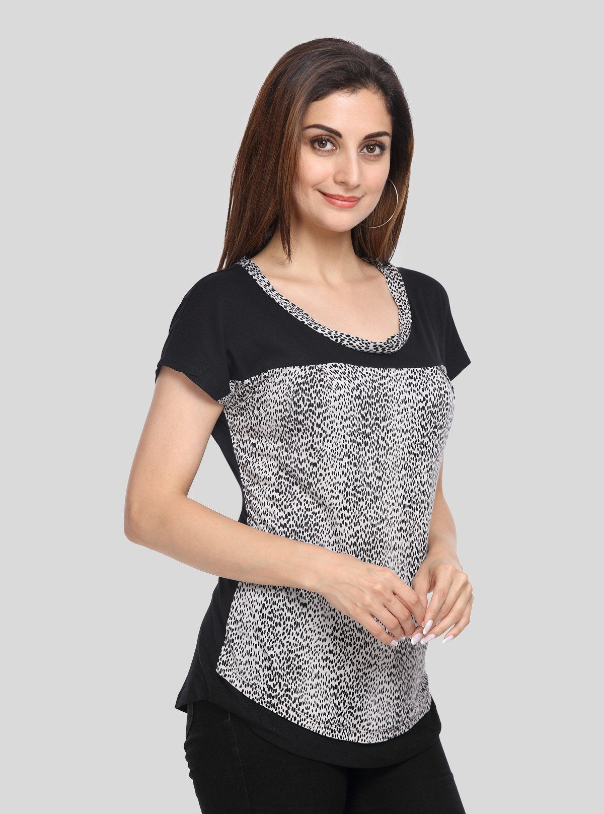 Women's Black Cut & Sew Top – Edgy Urban Fashion by Boer & Fitch - Boer and Fitch