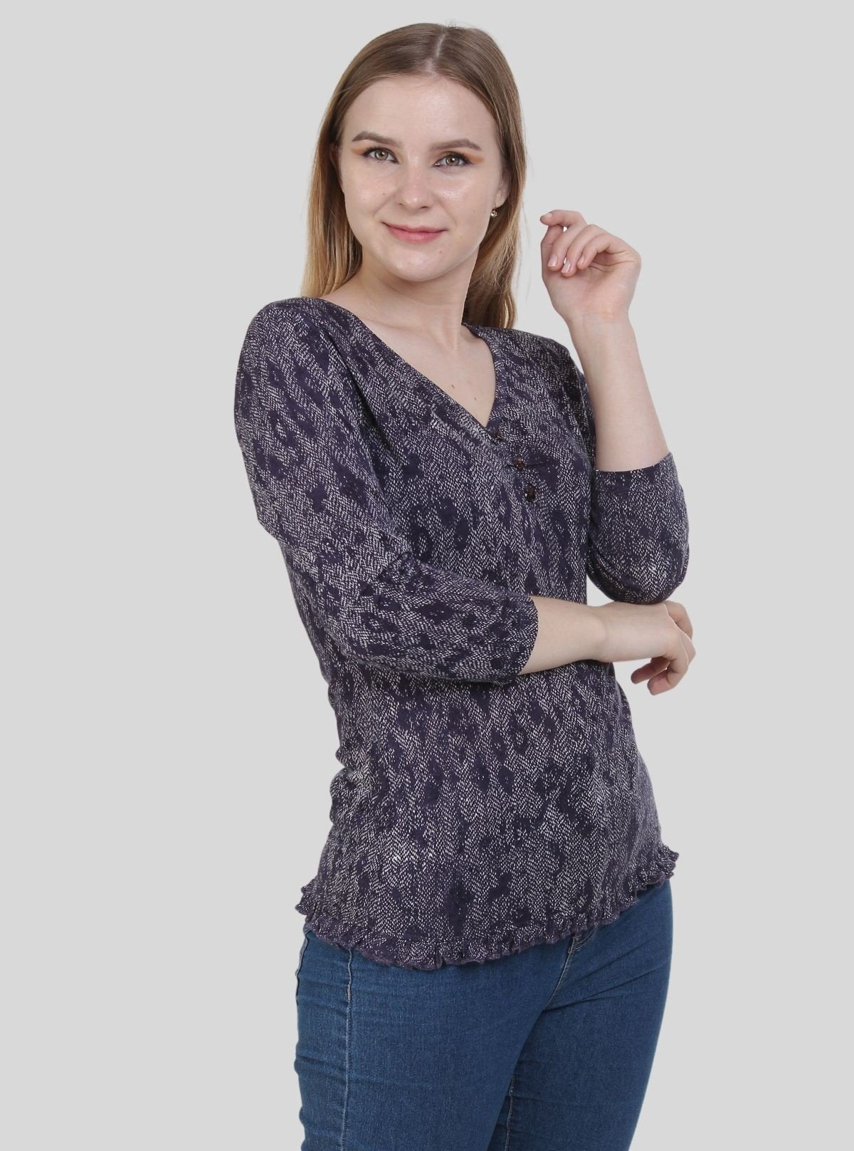 Women’s Black Graphic Long Sleeve T-Shirt – Casual Cotton Tee | Boer & Fitch - Boer and Fitch