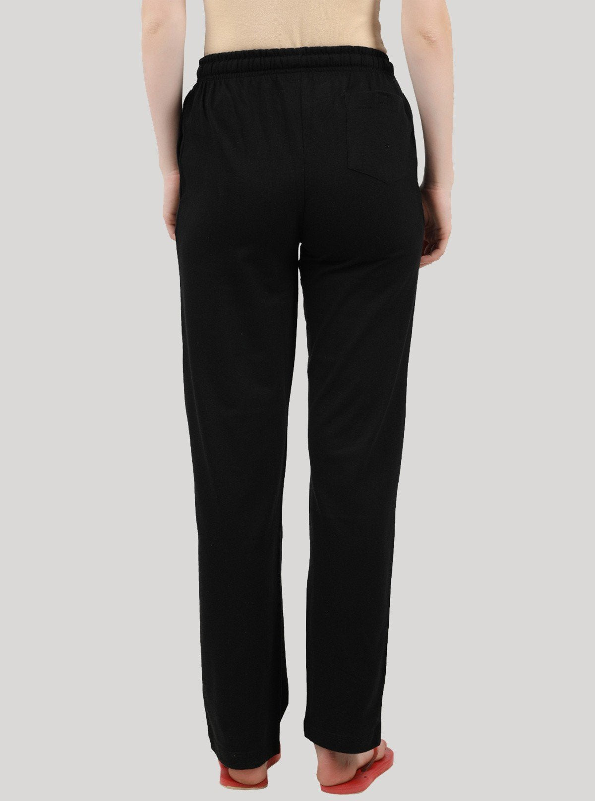 Women’s Black Lounge Pant in Cotton Fleece Knit – Soft, Stylish & Warm - Boer and Fitch
