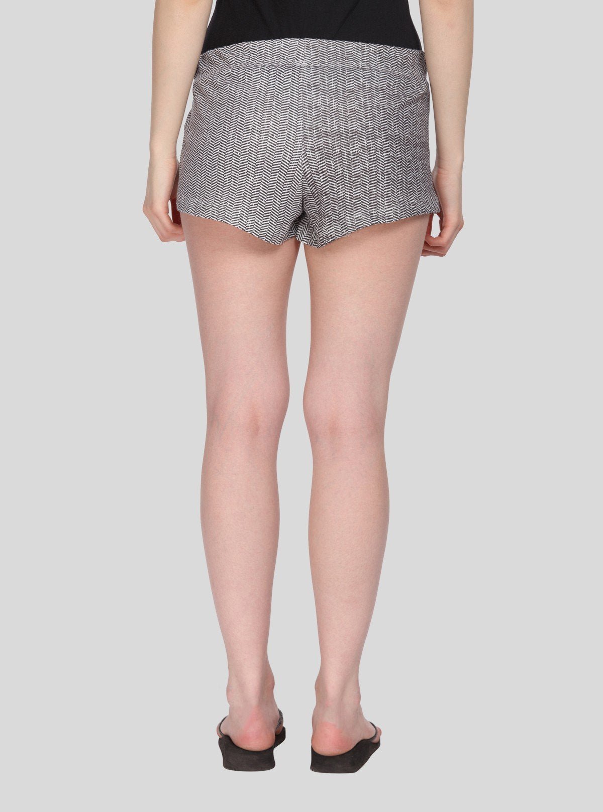 Women’s Black Stripe Cotton Jersey Shorts – Sleek, Soft & Everyday Comfort - Boer and Fitch