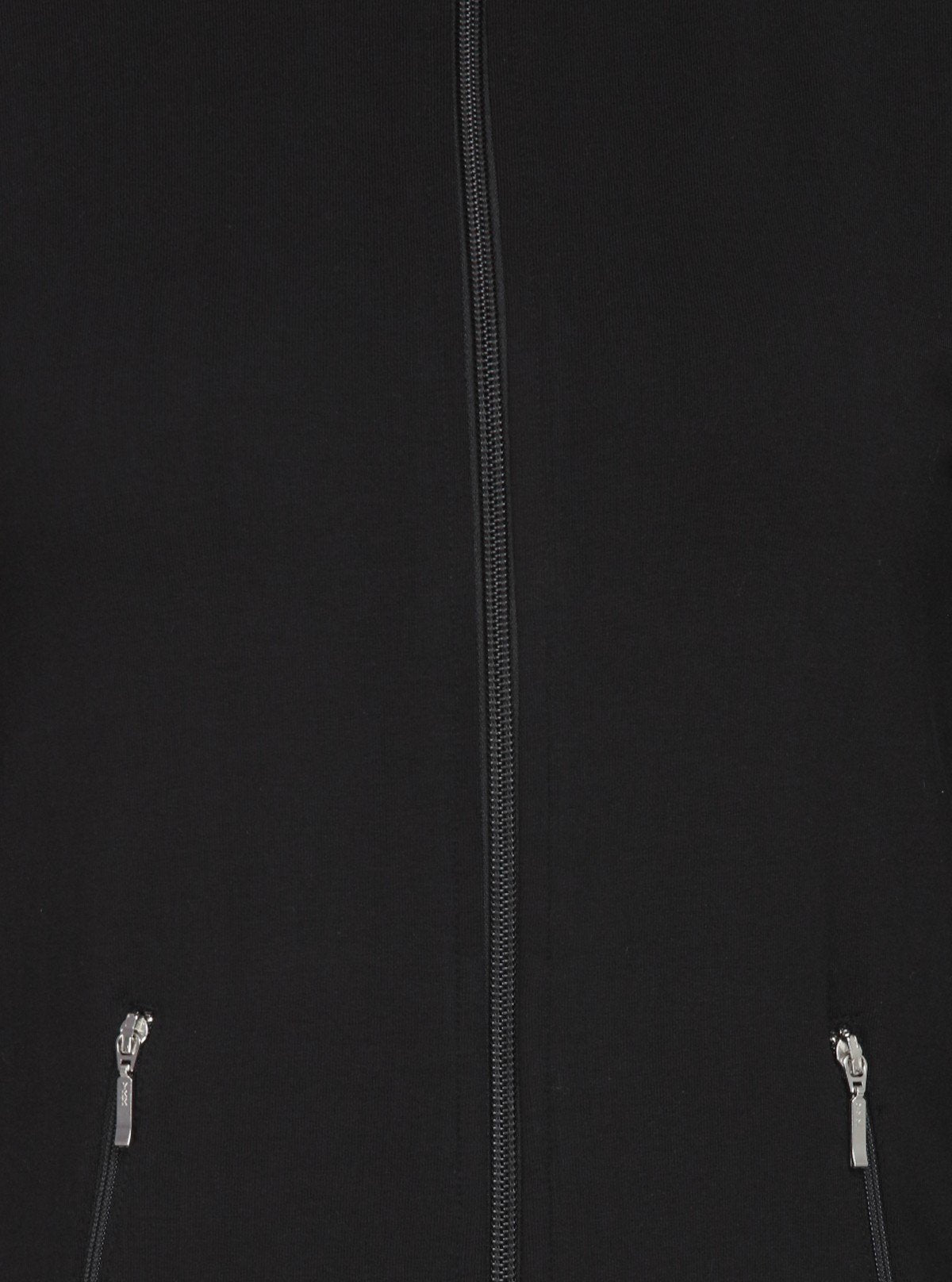 Women’s Black Zipper Sweatshirt in Cotton Fleece with Full Sleeves - Boer and Fitch