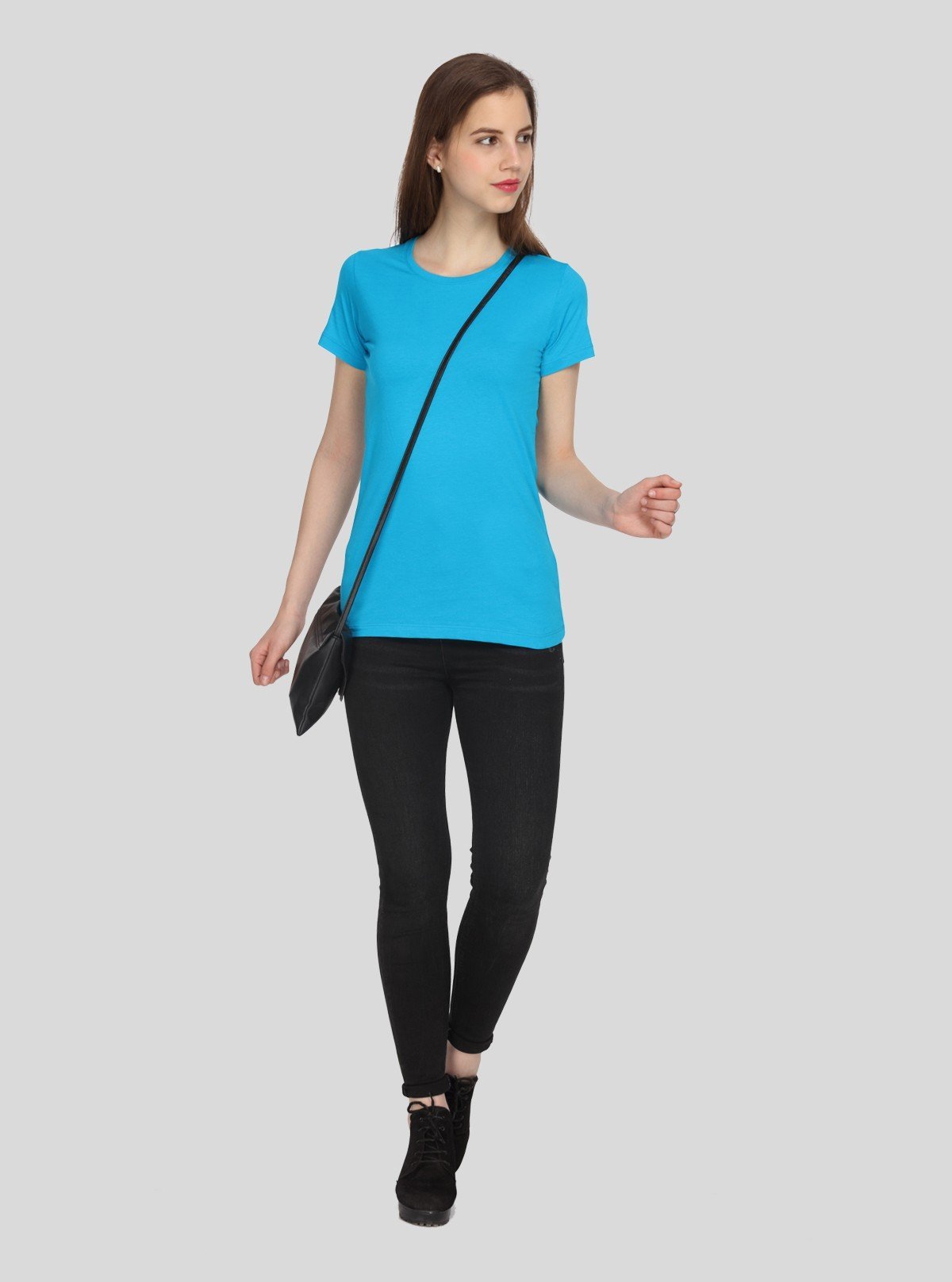 Women's Blue Bay Crew Neck Cotton Jersey Short Sleeve T-Shirt by Boer and Fitch - Boer and Fitch
