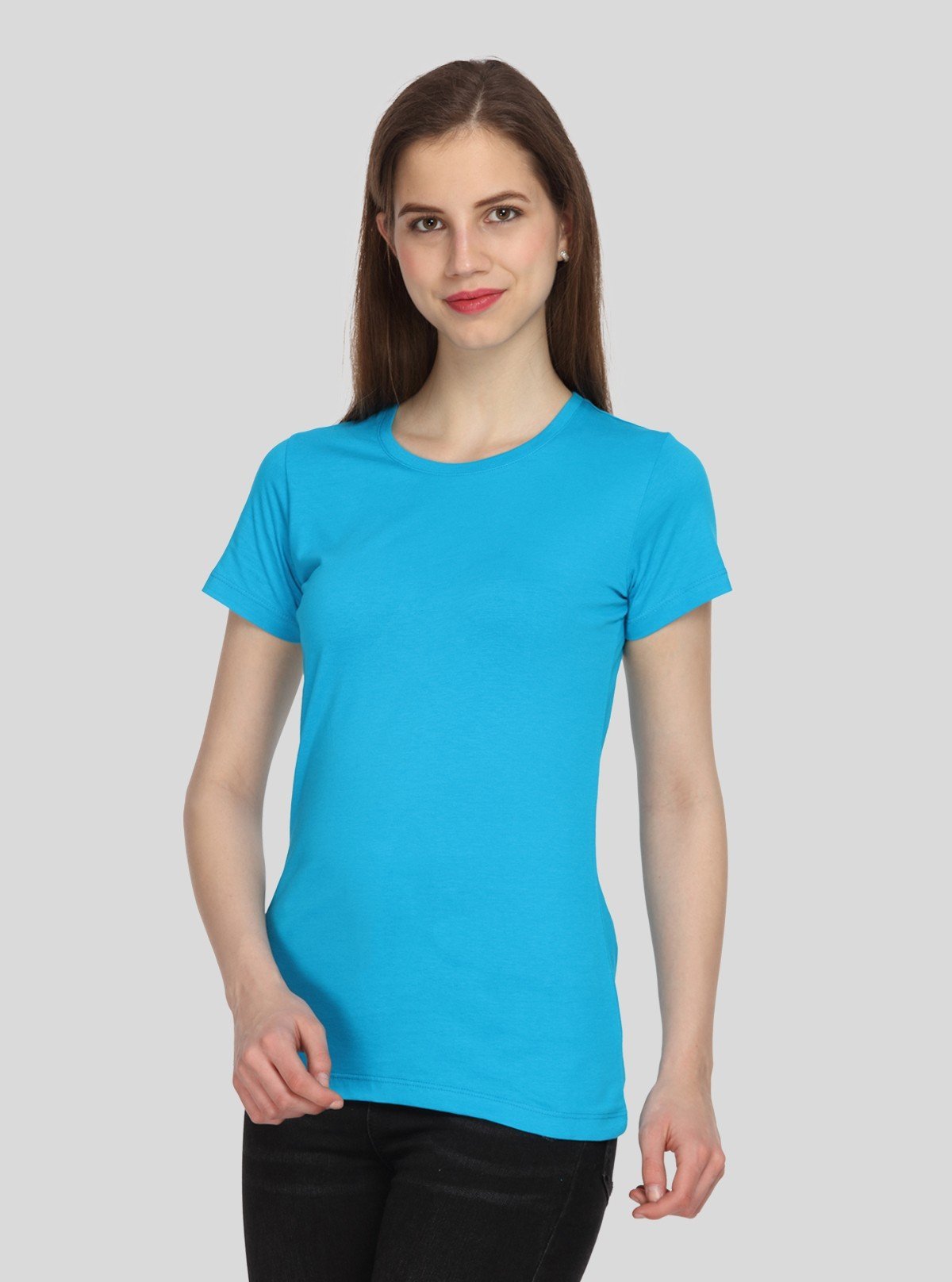 Women's Blue Bay Crew Neck Cotton Jersey Short Sleeve T-Shirt by Boer and Fitch - Boer and Fitch