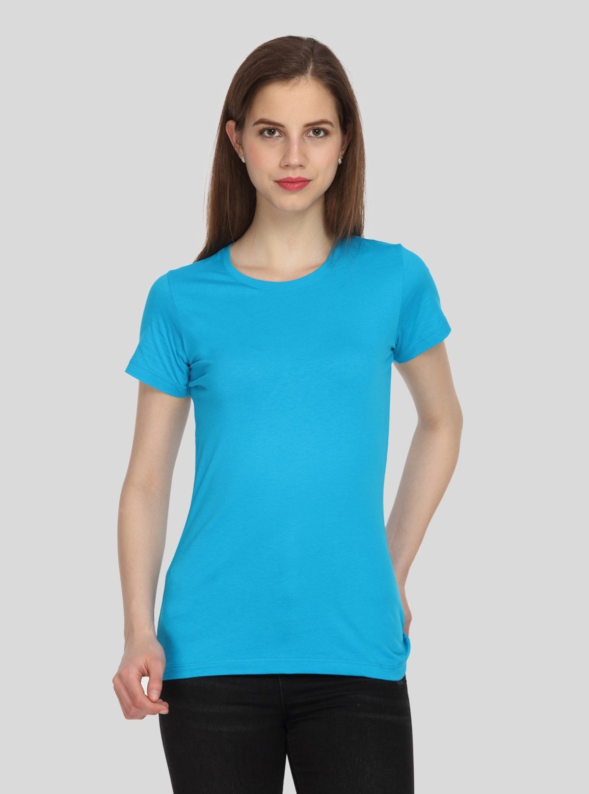 Women's Blue Bay Crew Neck Cotton Jersey Short Sleeve T-Shirt by Boer and Fitch - Boer and Fitch