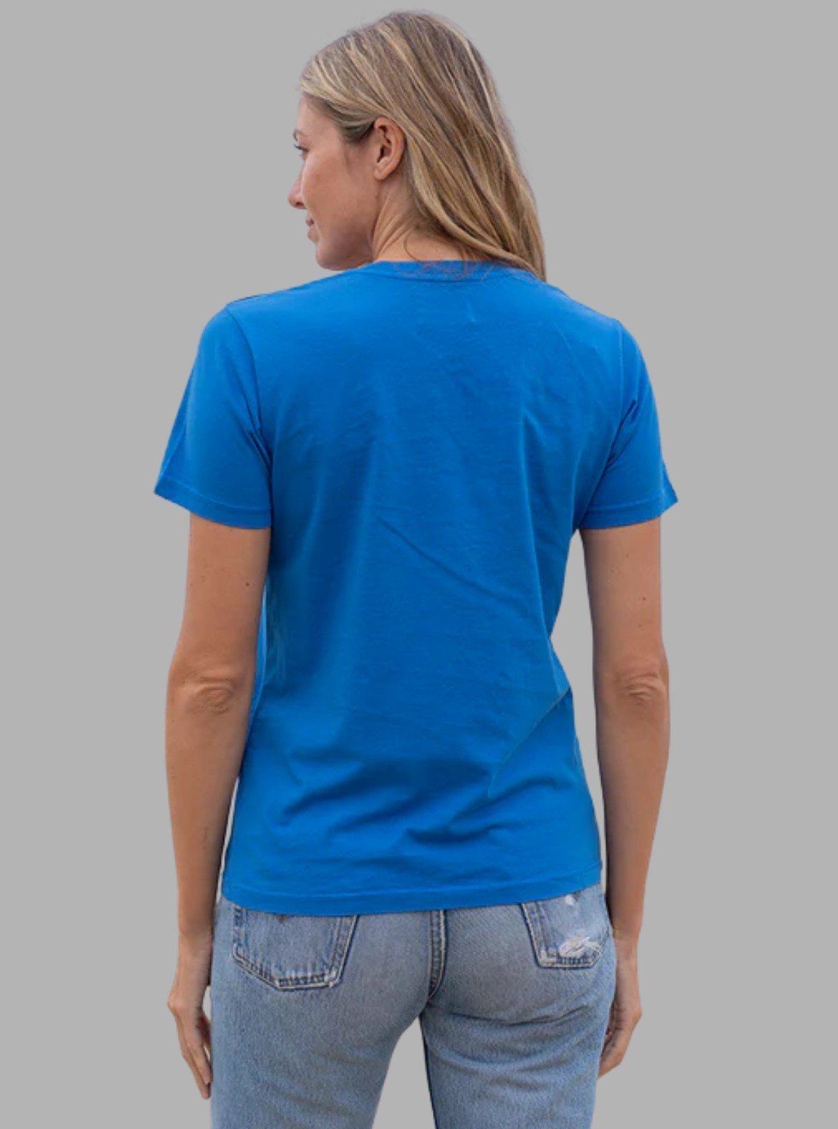 Women’s Blue Bay V - Neck Short Sleeve Cotton Jersey T-Shirt by Boer and Fitch - Boer and Fitch