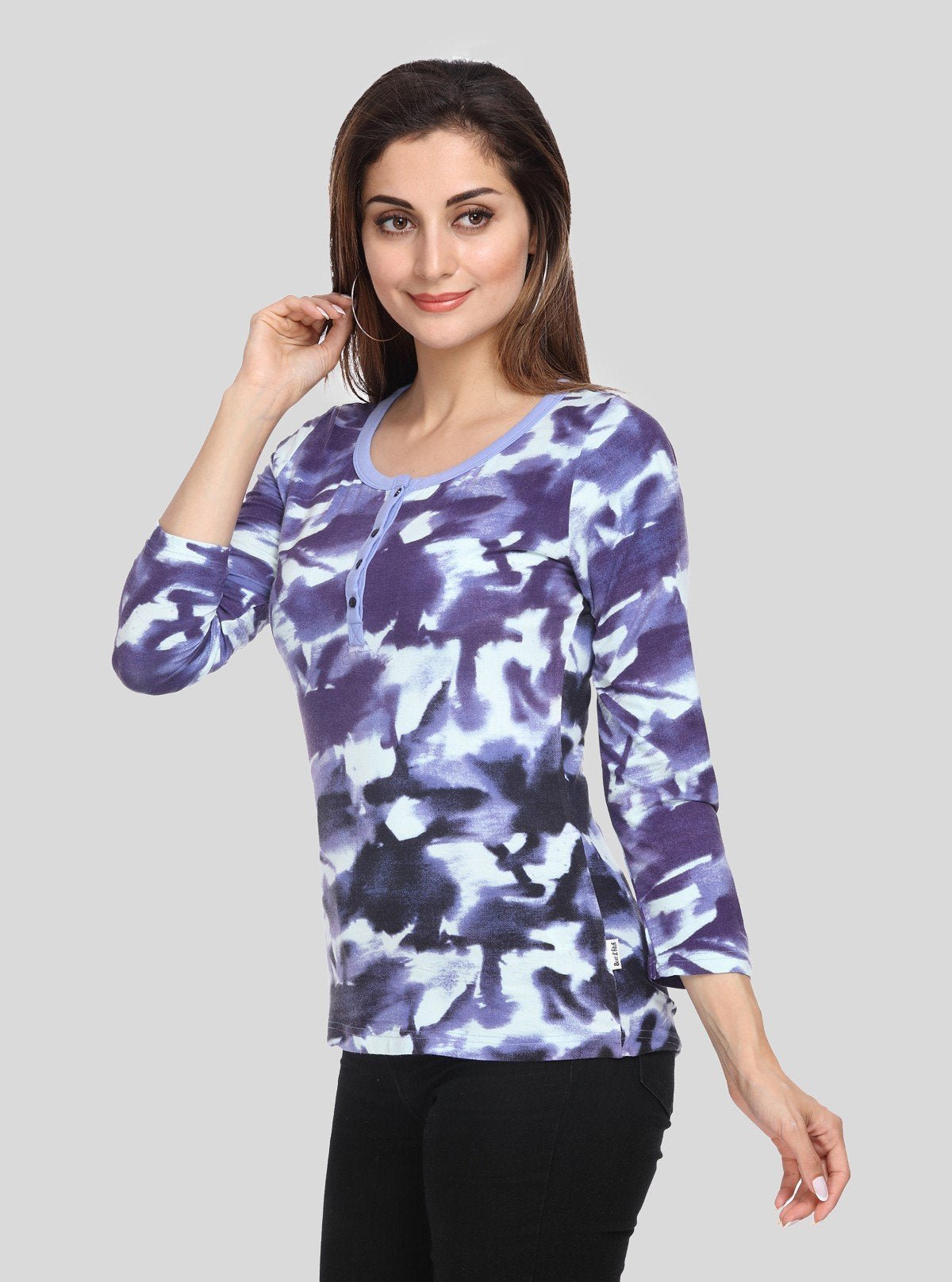 Women's Blue Button - Down Top – Effortless Elegance by Boer & Fitch - Boer and Fitch