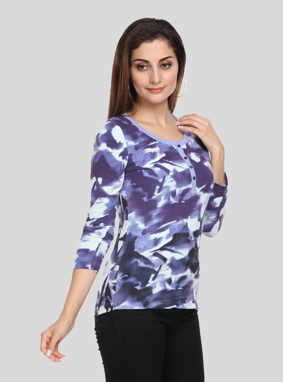 Women's Blue Button - Down Top – Effortless Elegance by Boer & Fitch - Boer and Fitch