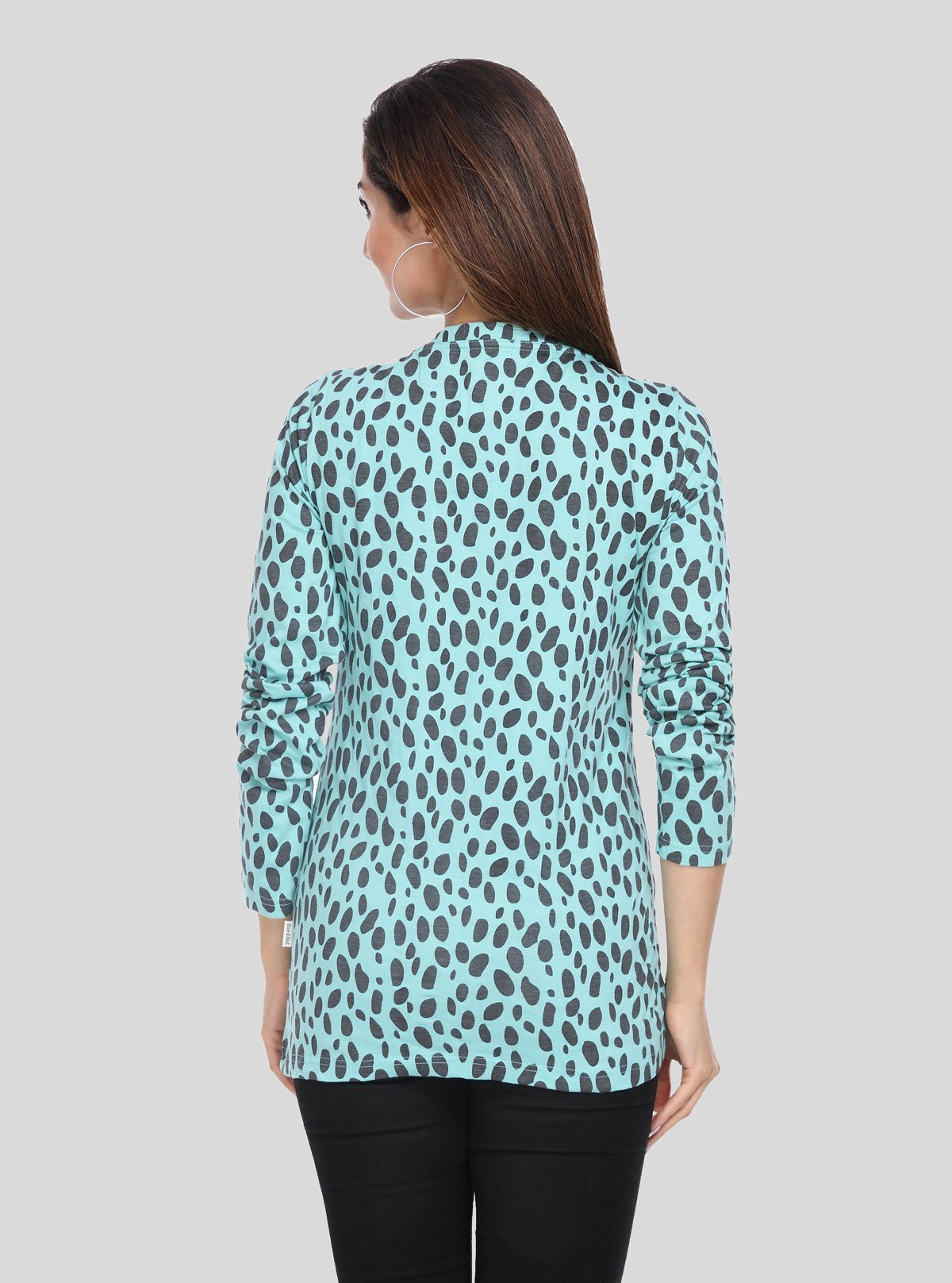 Women's Blue Cheetah Drop Top – Wild Elegance with Urban Edge by Boer & Fitch - Boer and Fitch