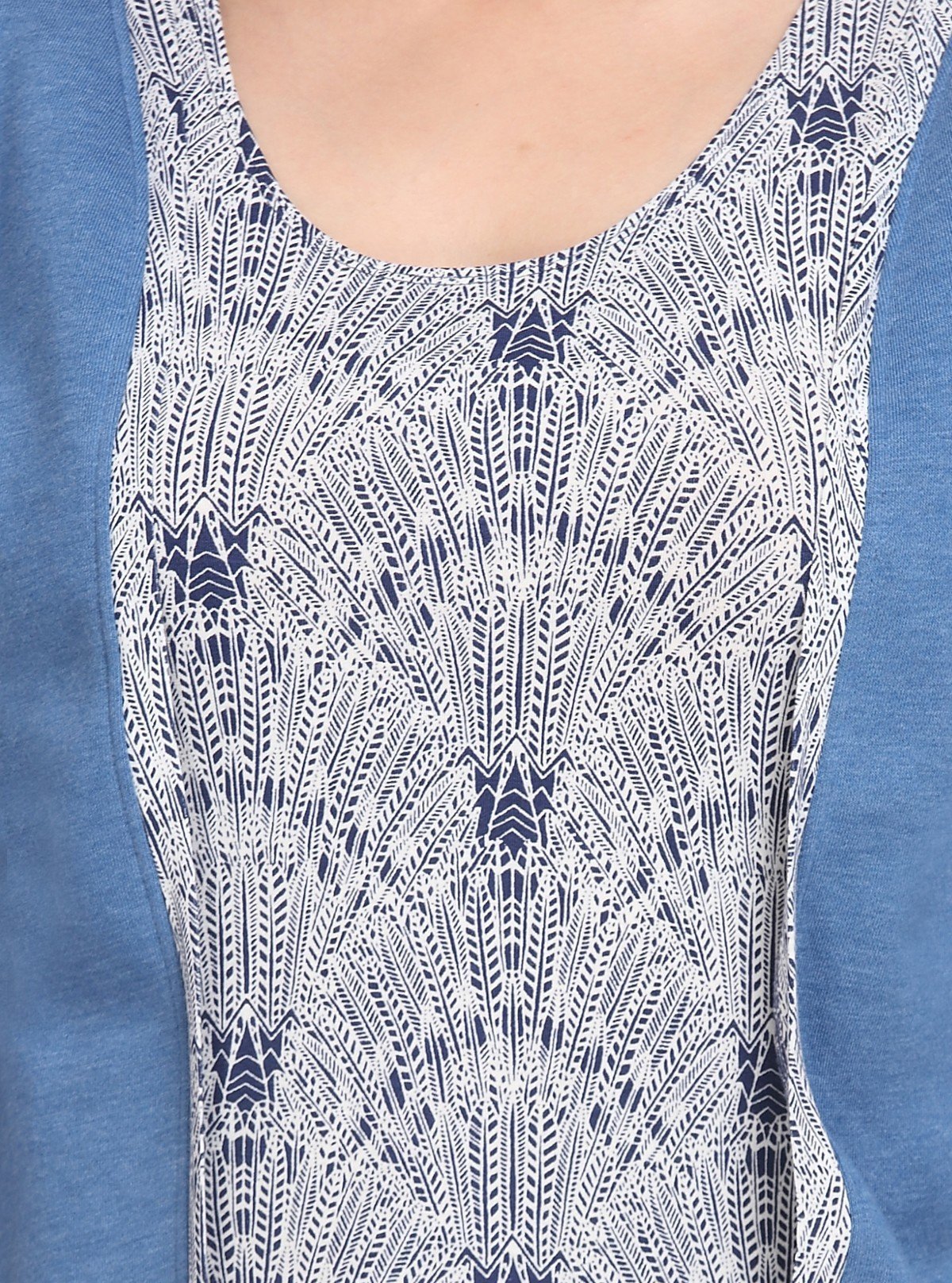 Women's Blue Cotton Shrug with Printed Inner Top Set – Boer and Fitch - Boer and Fitch