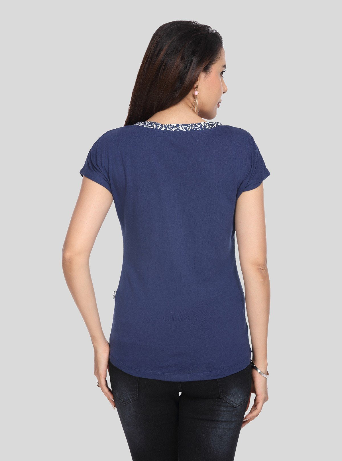 Women's Blue Distressed Top – Edgy, Casual Street Style by Boer & Fitch - Boer and Fitch
