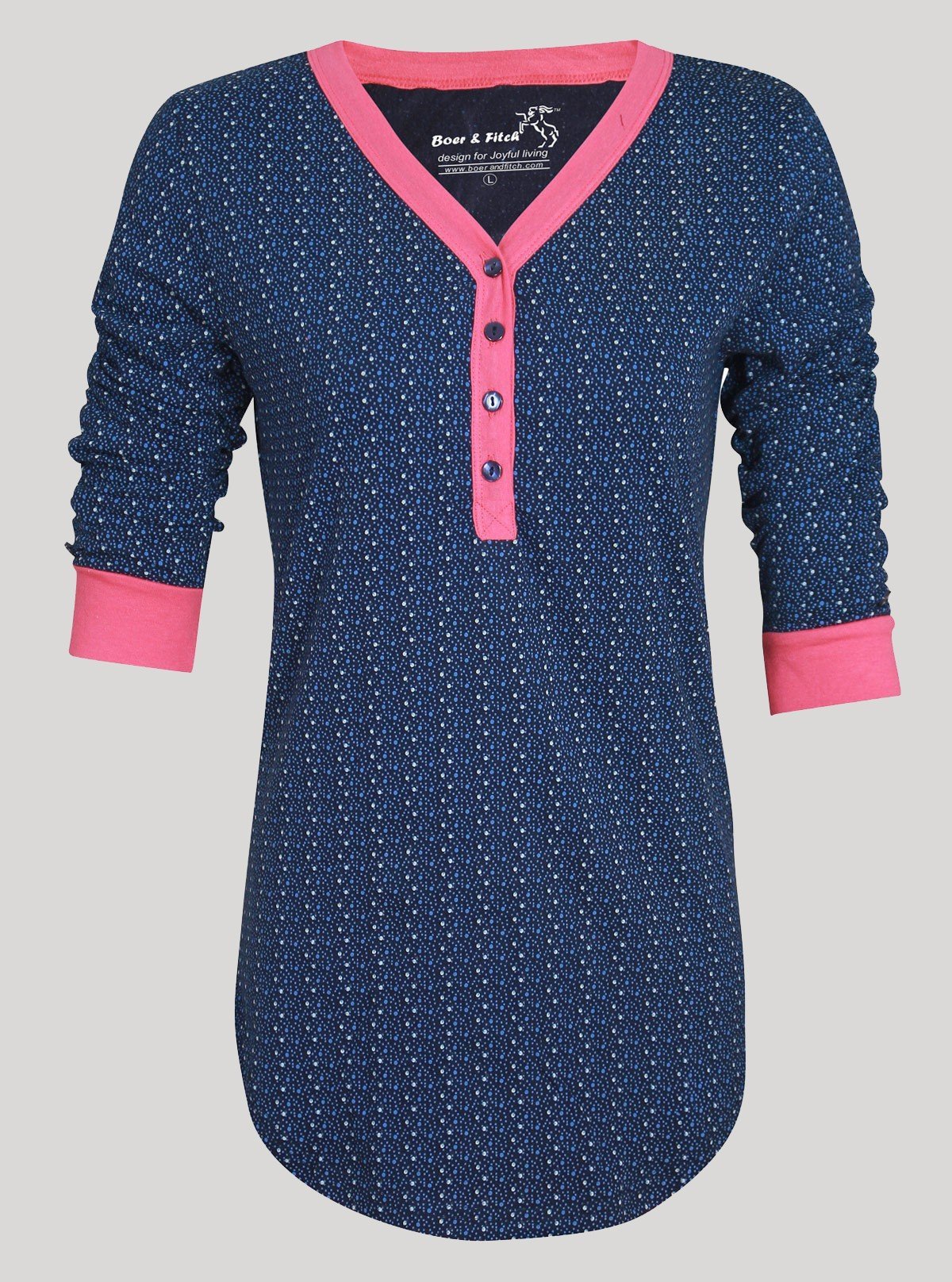 Women’s Blue Elegant Printed Top – Chic & Comfortable | Boer & Fitch - Boer and Fitch