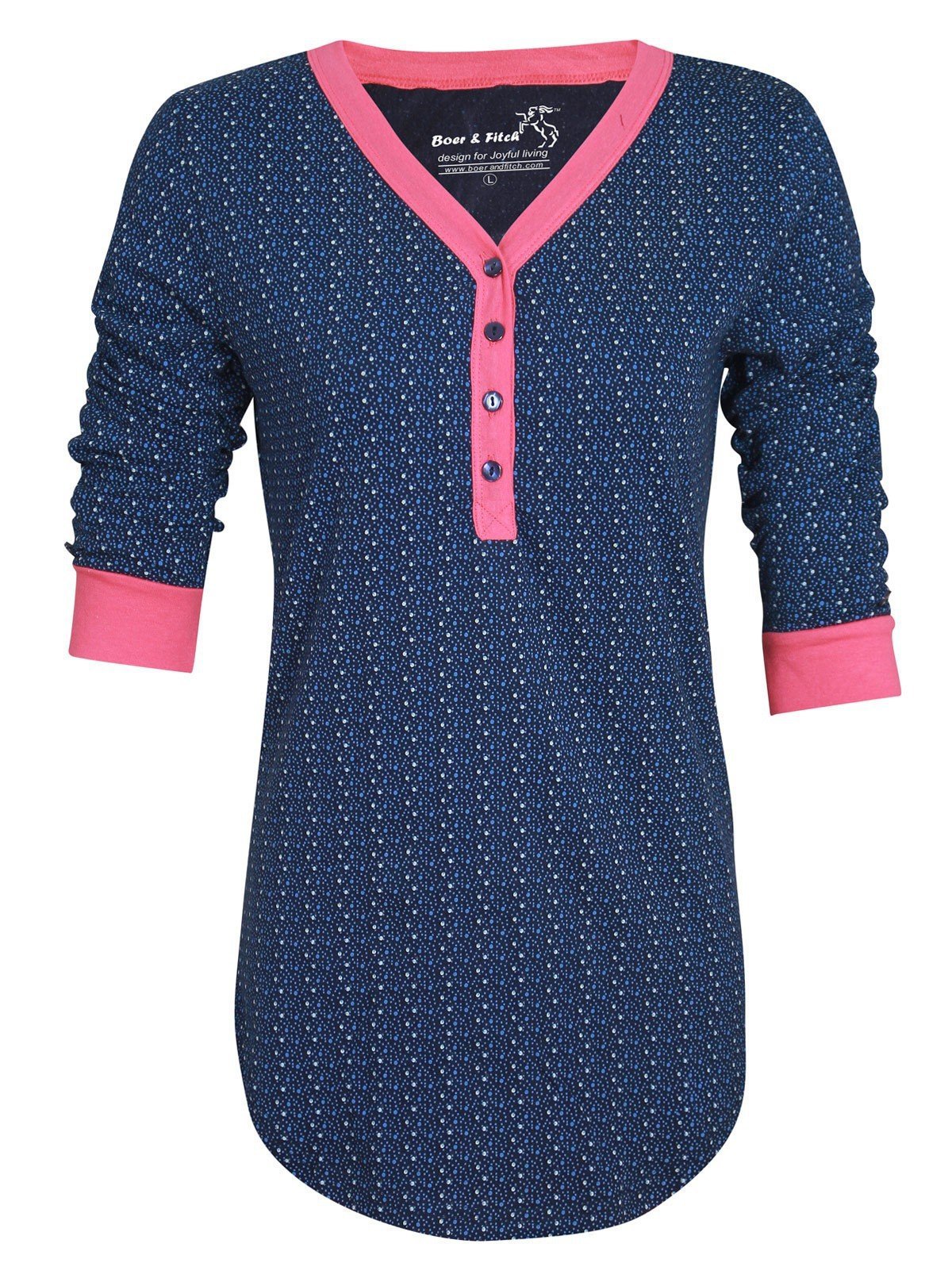 Women’s Blue Elegant Printed Top – Chic & Comfortable | Boer & Fitch - Boer and Fitch