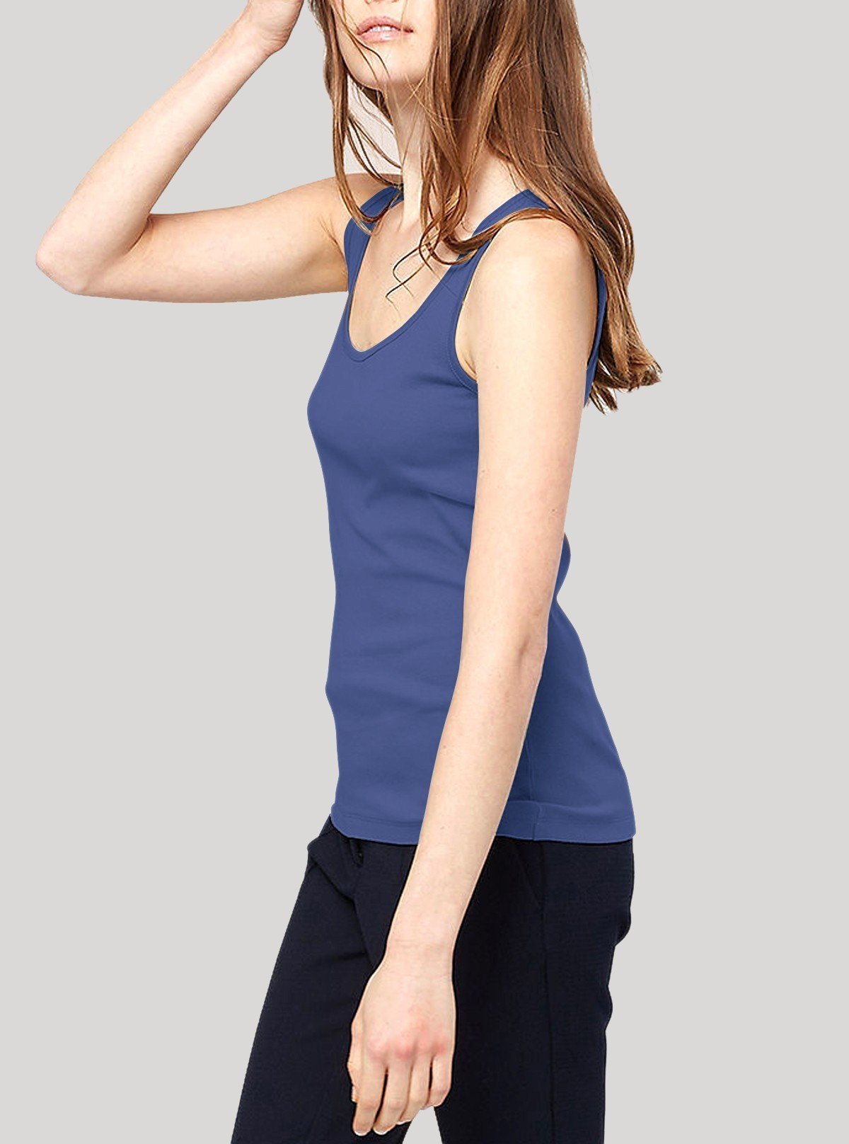Women’s Blue Sleeveless Stretch Top – Comfortable & Stylish | Boer & Fitch - Boer and Fitch