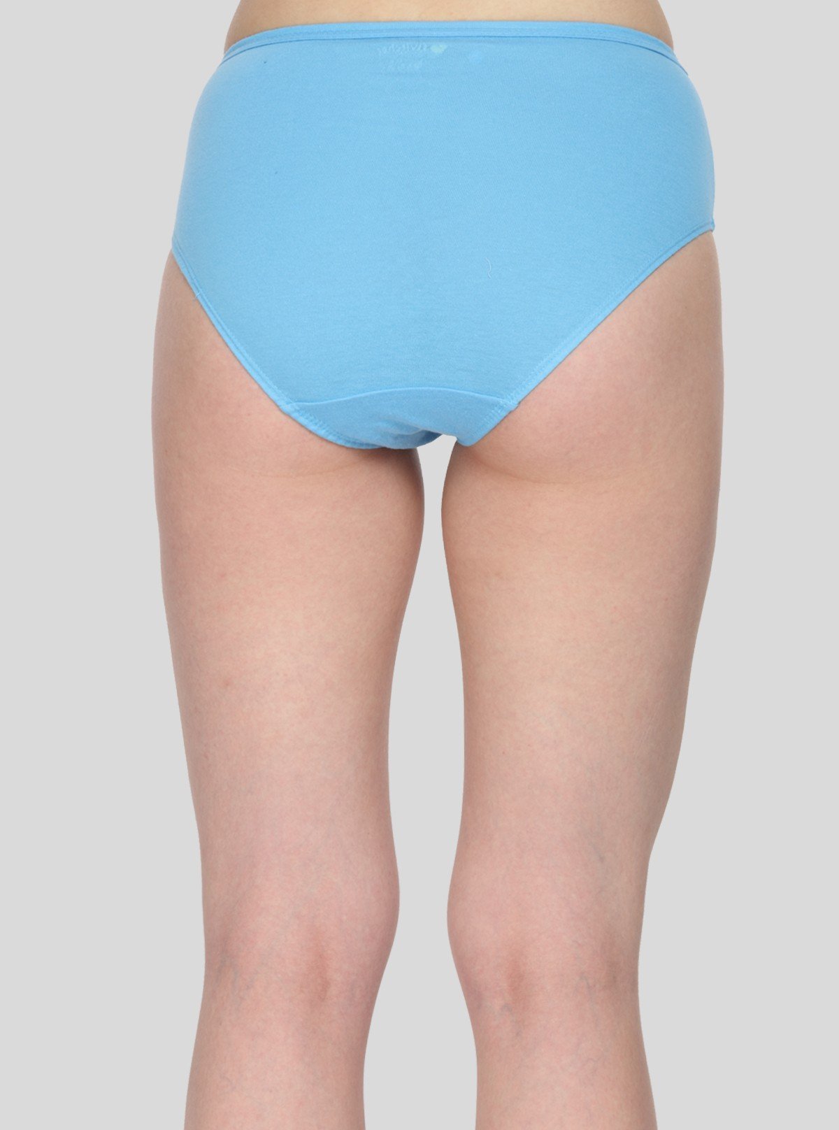 Women's Blue Solid Color Brief – Soft Cotton Mid - Rise Underwear by Boer and Fitch - Boer and Fitch