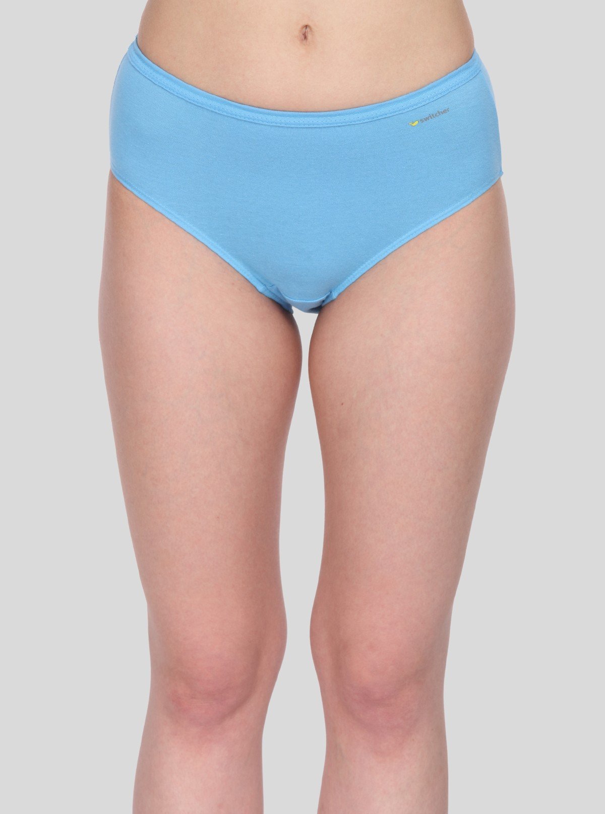 Women's Blue Solid Color Brief – Soft Cotton Mid - Rise Underwear by Boer and Fitch - Boer and Fitch