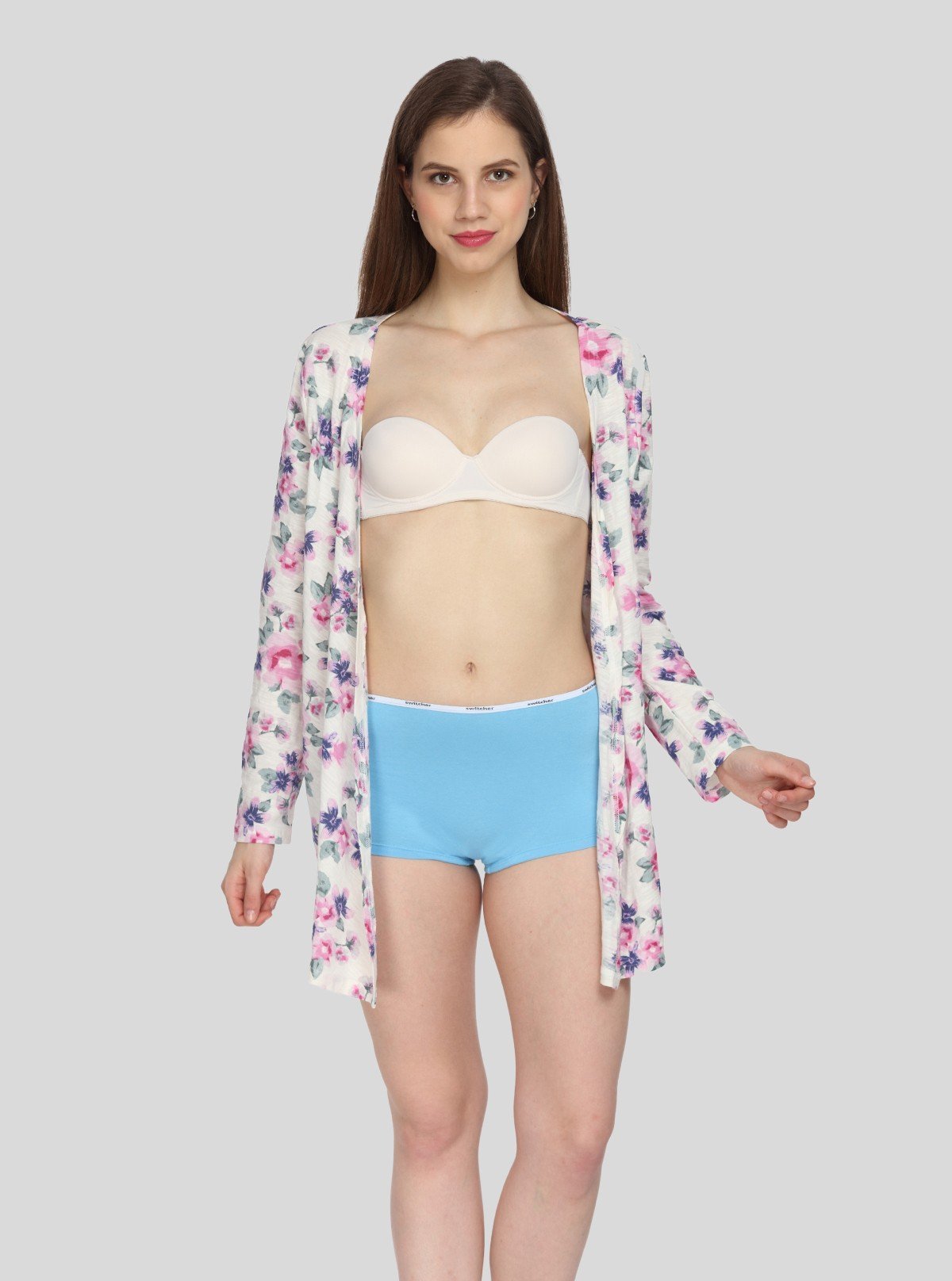 Women's Blue Solid Color Hipster Brief – Cotton Stretch Comfort Fit by Boer and Fitch - Boer and Fitch