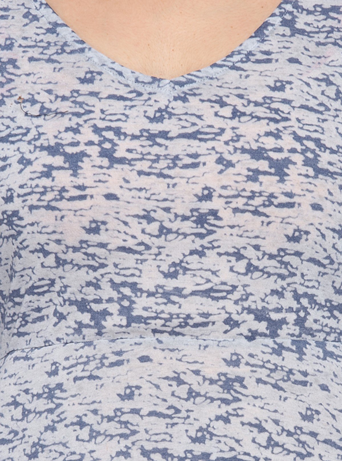 Women's Blue Solid Dress with Burnout Design in Cotton Feather Touch - Boer and Fitch
