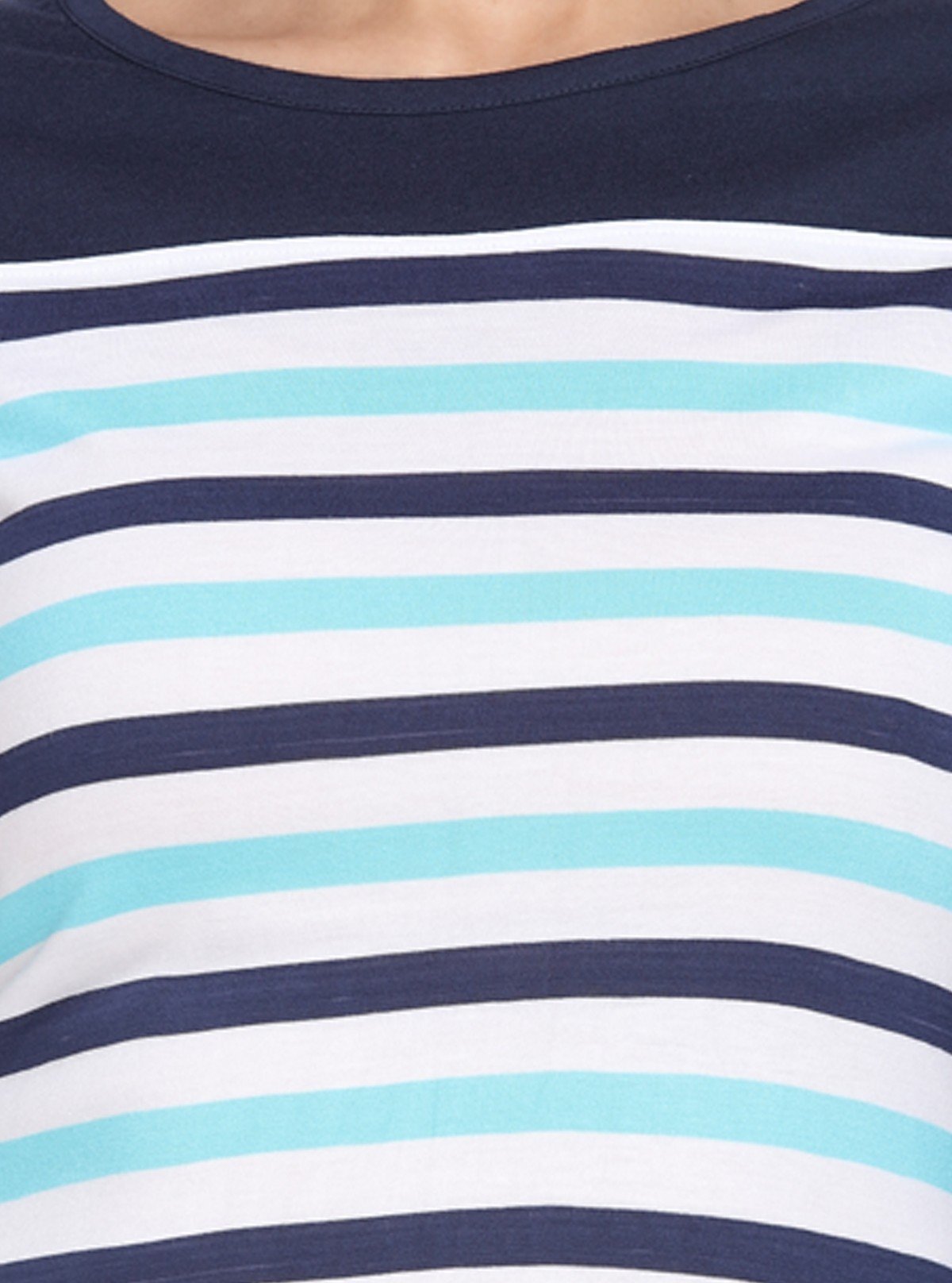 Women's Blue Striped Casual Top – Elegant Everyday Wear by Boer & Fitch - Boer and Fitch