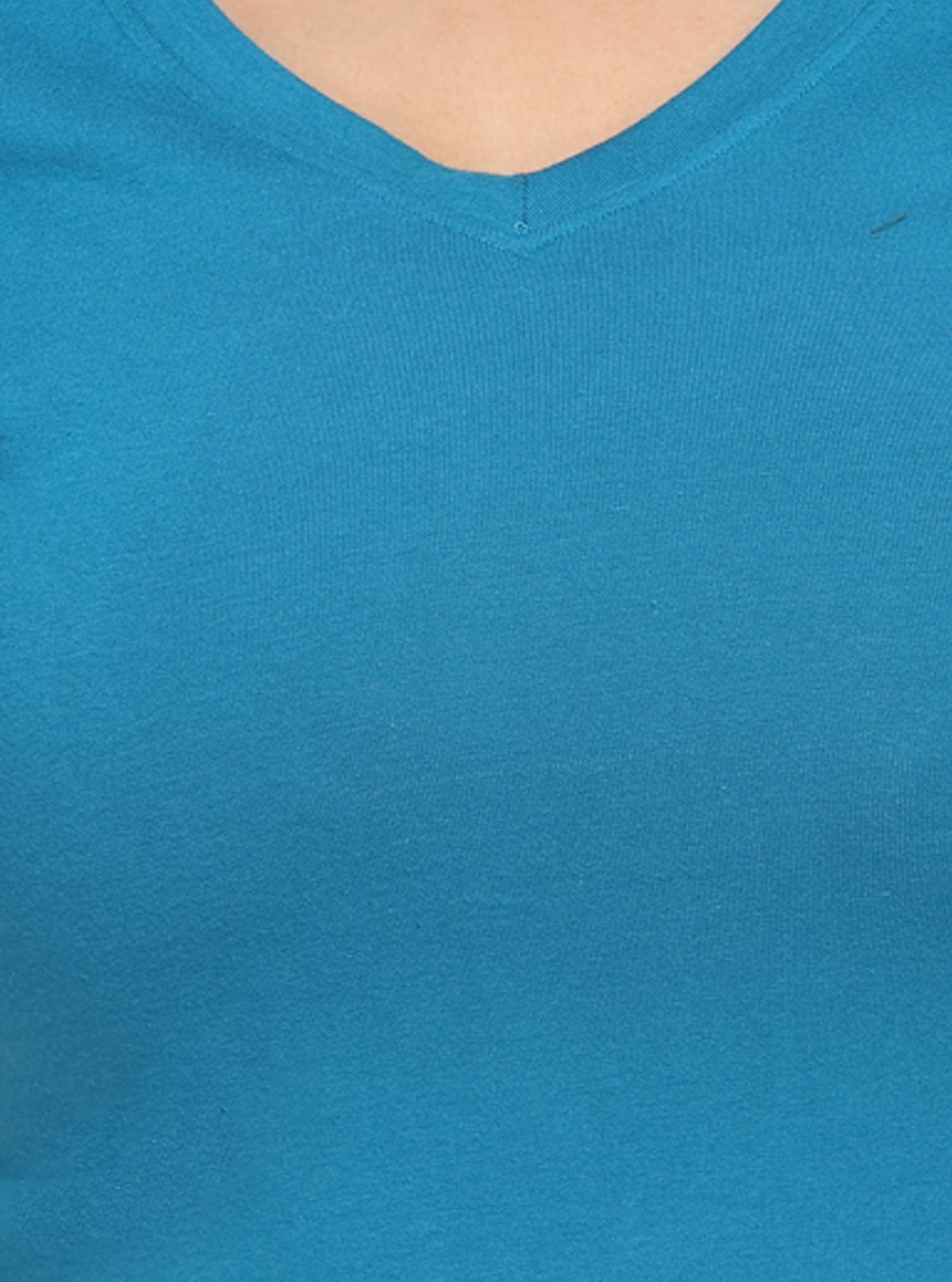 Women’s Blue V Neck Short Sleeve Cotton Jersey T-Shirt by Boer and Fitch - Boer and Fitch