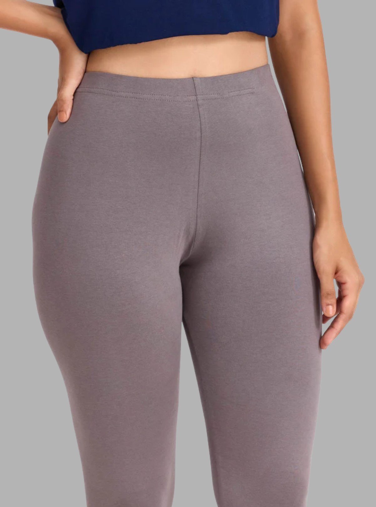 Women's Brown Ankle Legging – Cotton Elastane Feather Touch by Boer & Fitch - Boer and Fitch