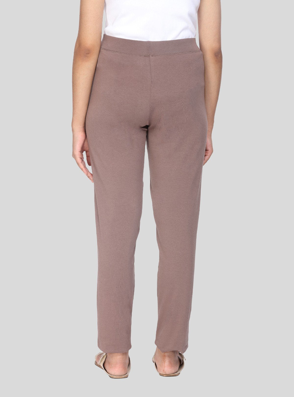 Women’s Brown Cotton Stretch Trousers – Sleek Fit & Everyday Comfort - Boer and Fitch