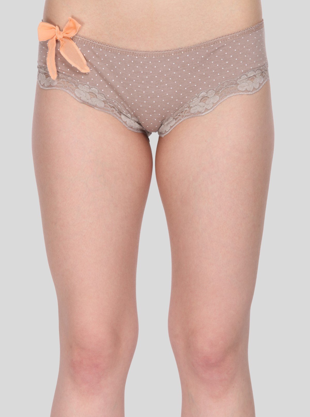 Women’s Brown Printed Cotton Elastane Brief – Soft Stretch Printed Innerwear - Boer and Fitch