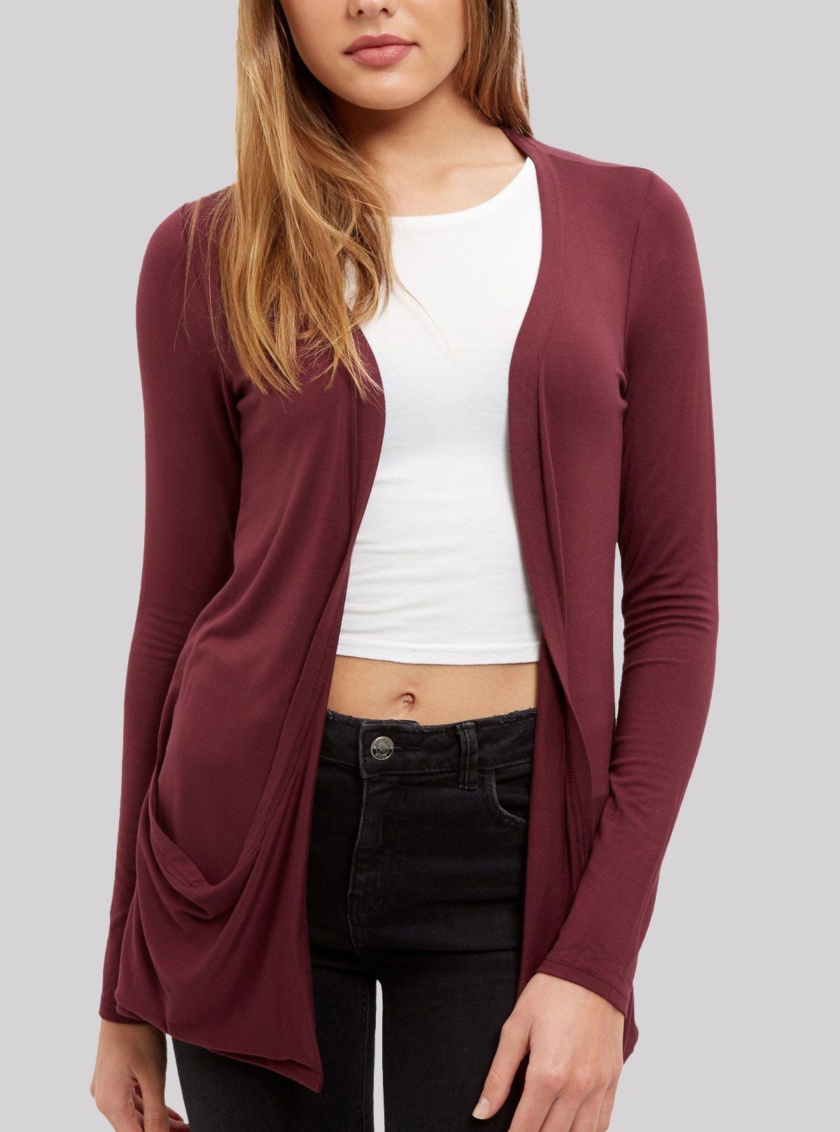 Women’s Burgundy Crushed Slub Shrug – Stylish & Comfortable | Boer & Fitch - Boer and Fitch