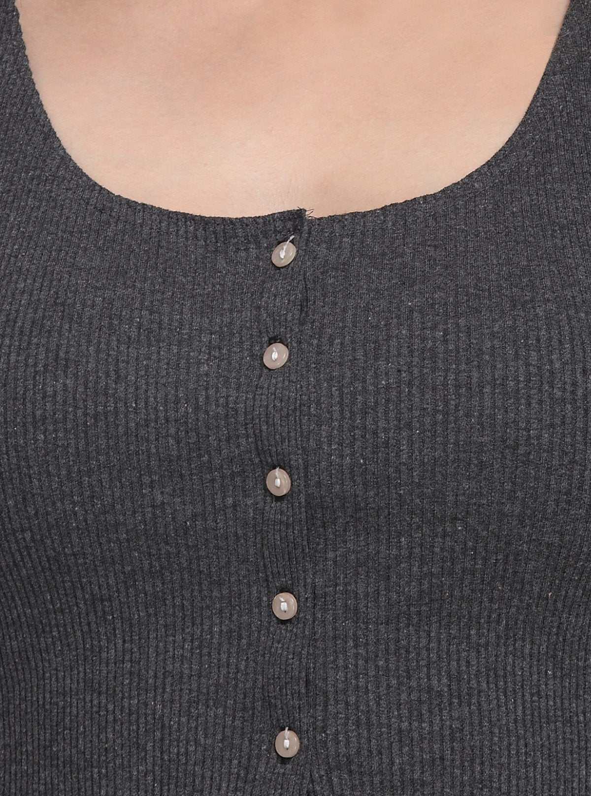 Women's Charcoal Melange Sleeveless Durby Crop Top – Boer & Fitch - Boer and Fitch