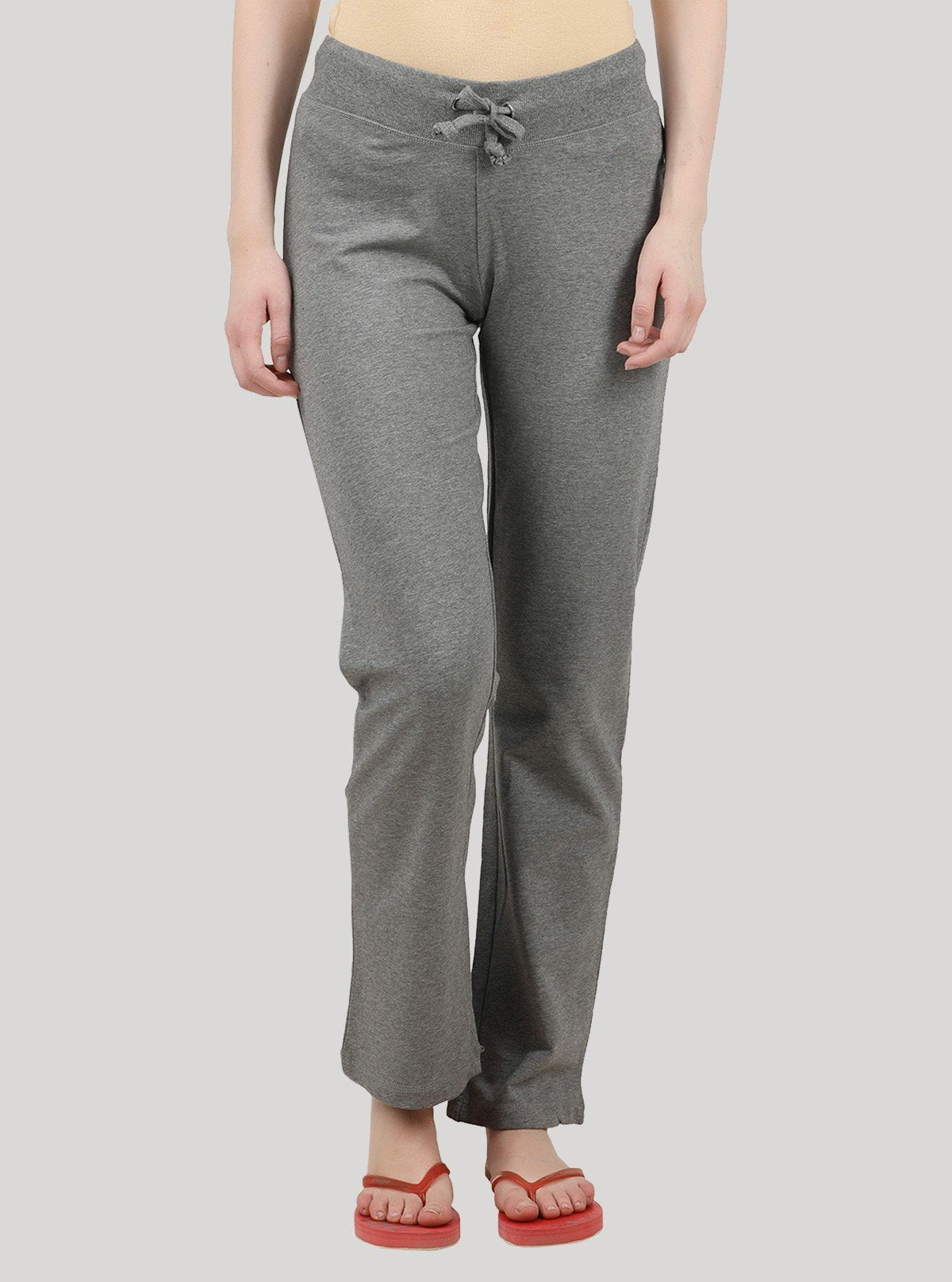 Women’s Charcoal Melange Stretch Jogging Pant in Cotton Fleece Fabric - Boer and Fitch
