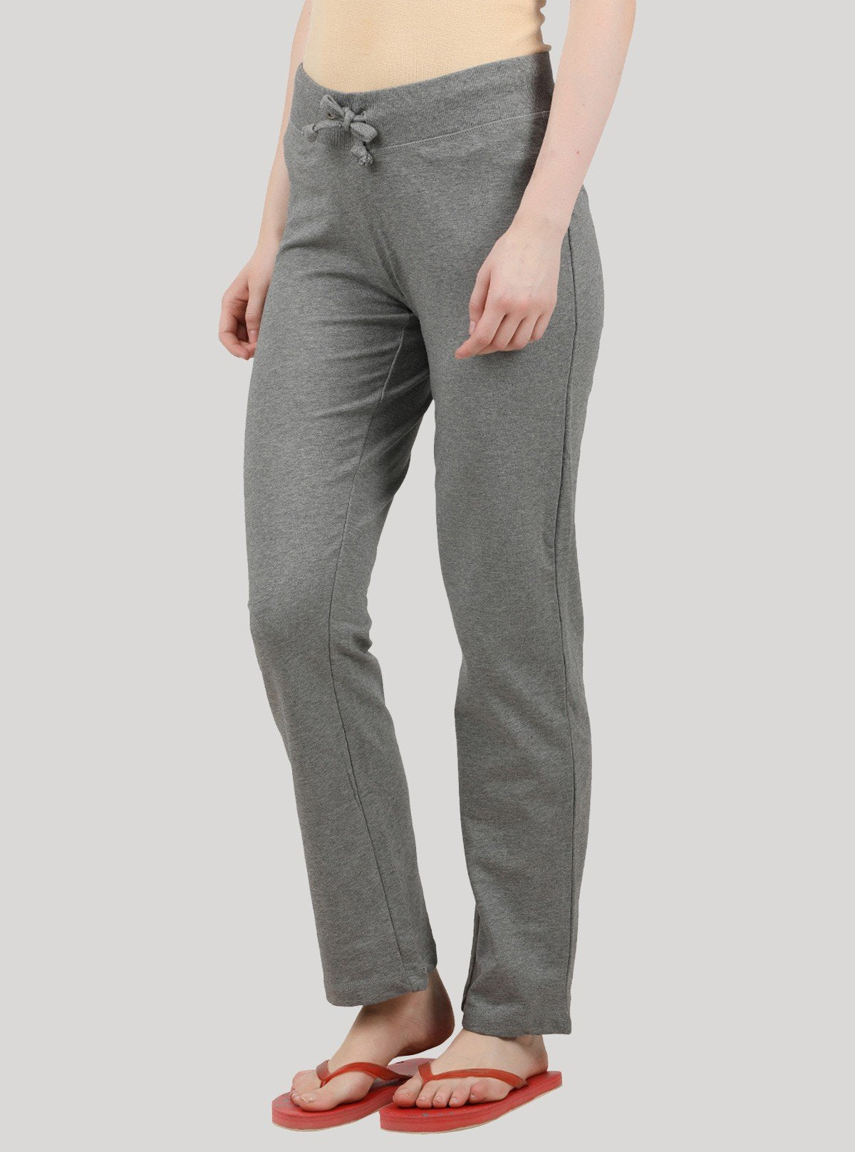 Women’s Charcoal Melange Stretch Jogging Pant in Cotton Fleece Fabric - Boer and Fitch
