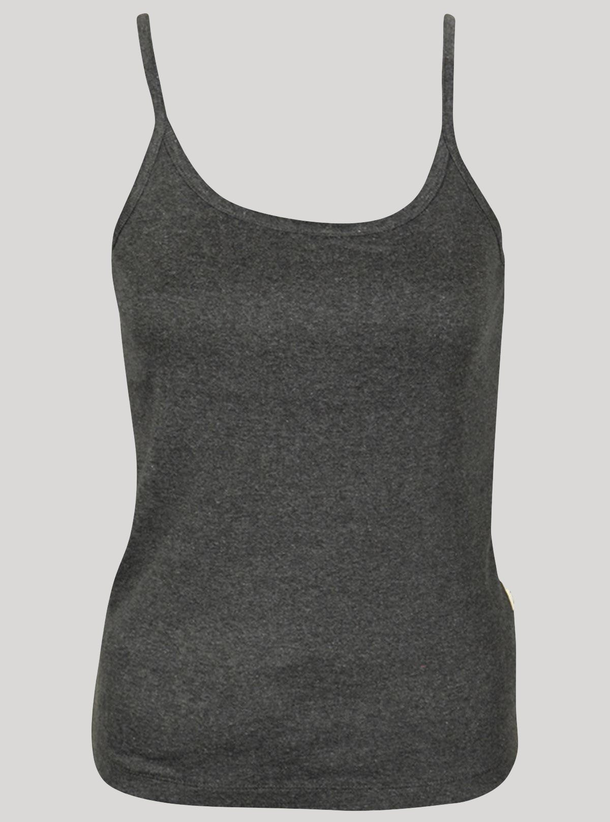 Women’s Charcoal Spaghetti Top – Casual Cotton Essential by Boer and Fitch - Boer and Fitch